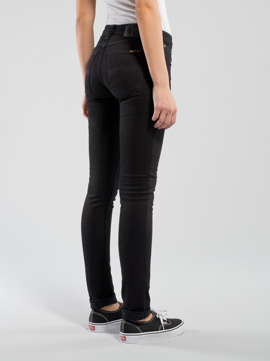 Nudie Jeans Nudie Jeans Skinny Lin Black Black Skinny Fit Women's Jeans Size 27" / US 4 / IT 40 - 1 Thumbnail