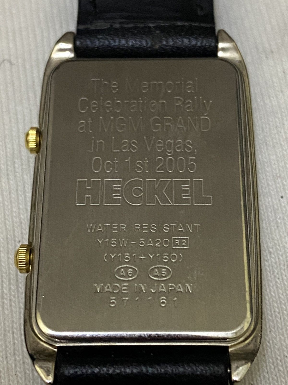 Japanese Brand 05' Heckel x MGM Grand Dual Time Square Watch Size ONE SIZE - 4 Thumbnail