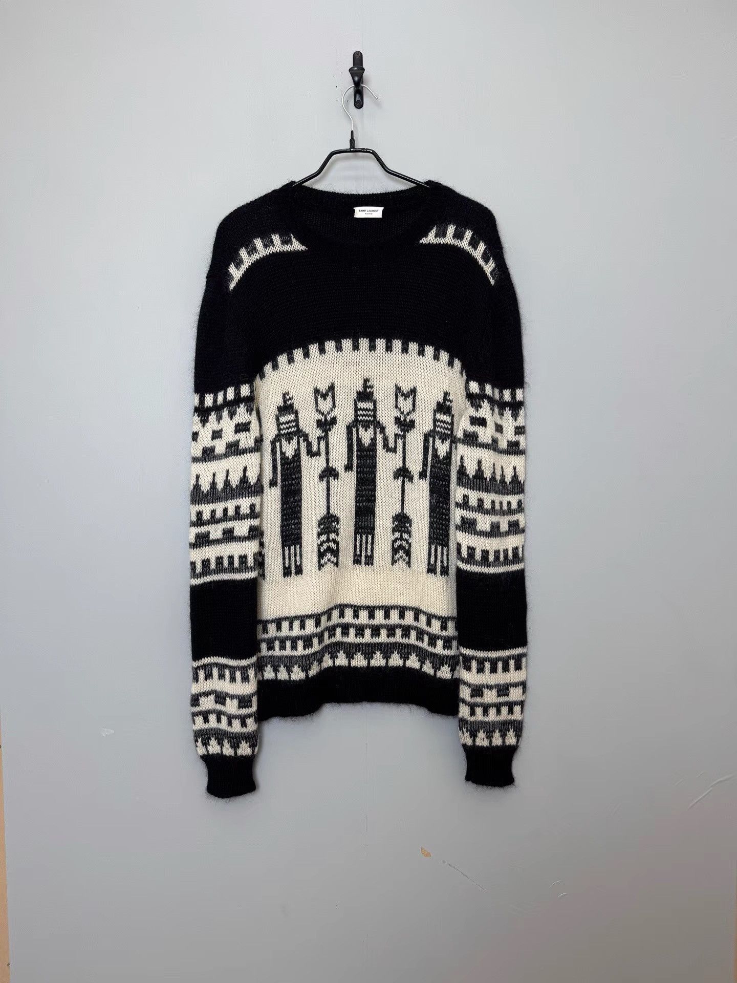 Saint Laurent Paris Saint Laurent Jacquard Sweater K36 Size US XL / EU 56 / 4 - 1 Thumbnail