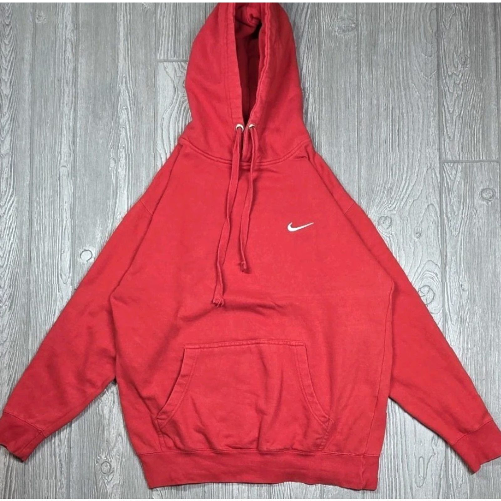 Nike Nike Sportswear Club Fleece Hoodie Mens L Red Sweatshirt Long Sleeve Drawstring Size US L / EU 52-54 / 3 - 2 Thumbnail