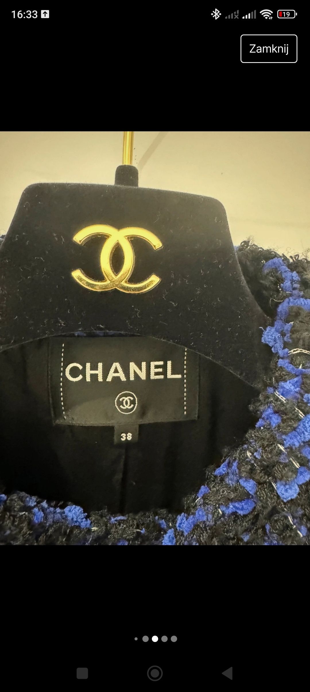 Chanel Chanel 2022 tweed blue navy coat Size S / US 4 / IT 40 - 2 Thumbnail