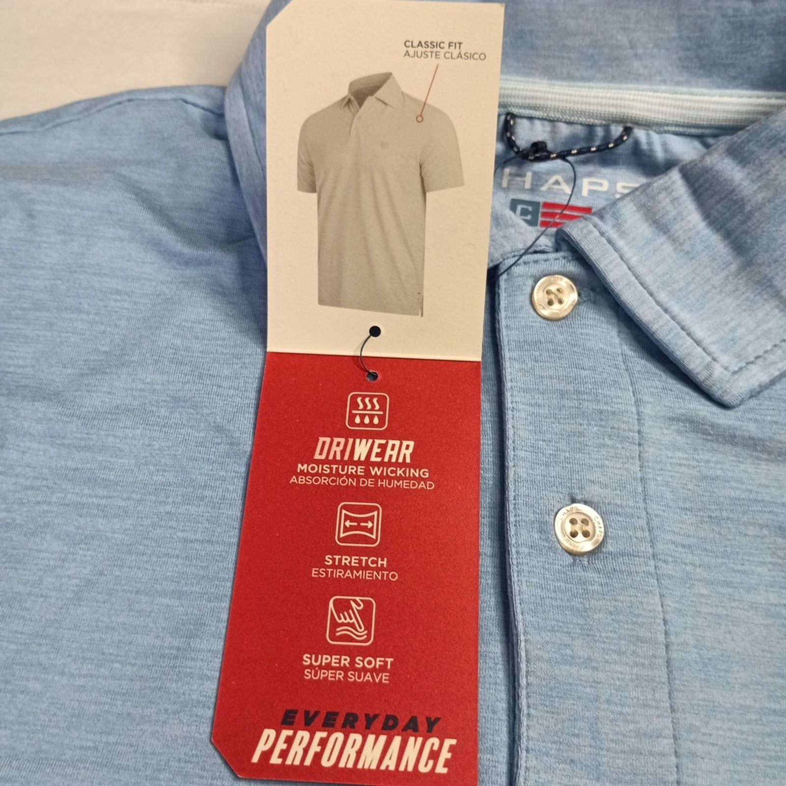 Chaps Chaps Everyday Performance Polo Shirt Men's Size M Blue Size US M / EU 48-50 / 2 - 4 Thumbnail