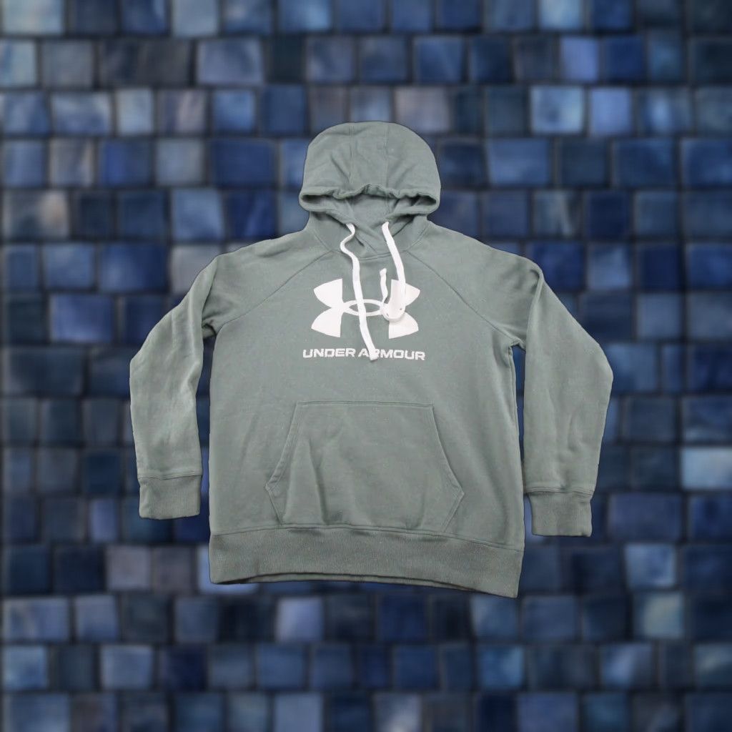 Under Armour UA Women's Rival Fleece Logo Hoodie Green Sweatshirt Size S Pullover Size S / US 4 / IT 40 - 1 Thumbnail