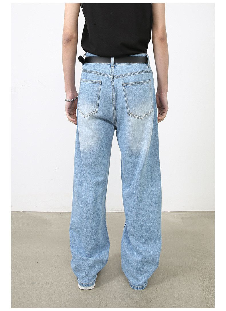 Japanese Brand Japanese retro washed light blue loose straight leg jeans Size US 32 / EU 48 - 5 Thumbnail