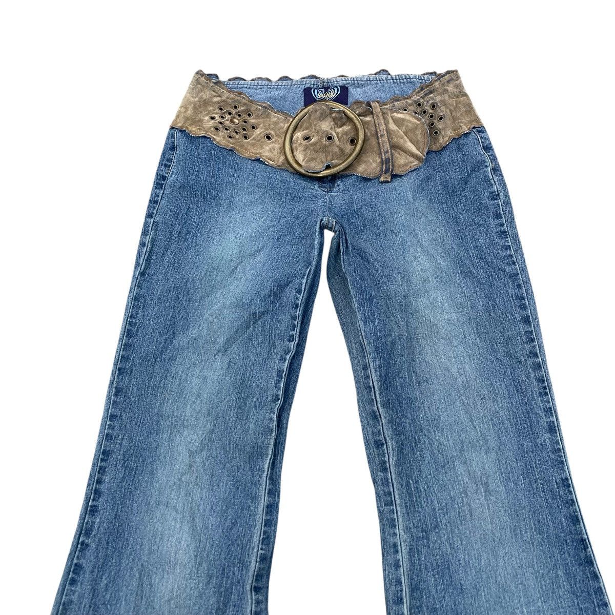 Hysteric Glamour ANGELS WASHED GENUINE LEATHER BELT FLARE PANTS Size 26" / US 2 / IT 38 - 5 Thumbnail