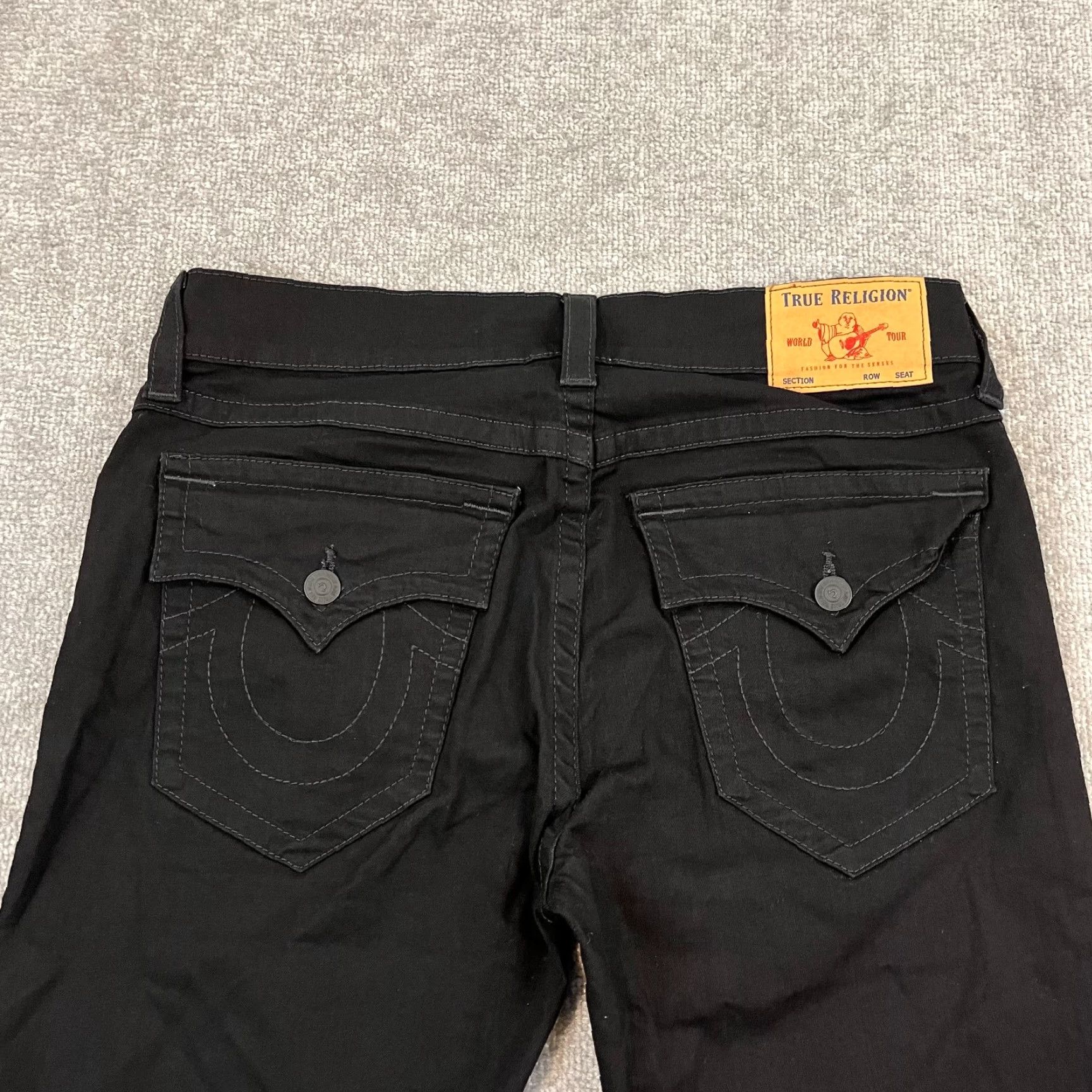 True Religion TRUE RELIGION Jeans Mens 36x32 Black Rocco Relaxed 5-Pocket Skinny Denim Pants Size US 36 / EU 52 - 4 Thumbnail