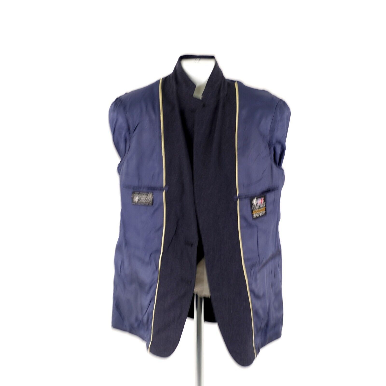 Austin Reed DAMAGED Austin Reed Blue Flannel Wool 2 Button Blazer 40R Ti Size 40R - 13 Thumbnail