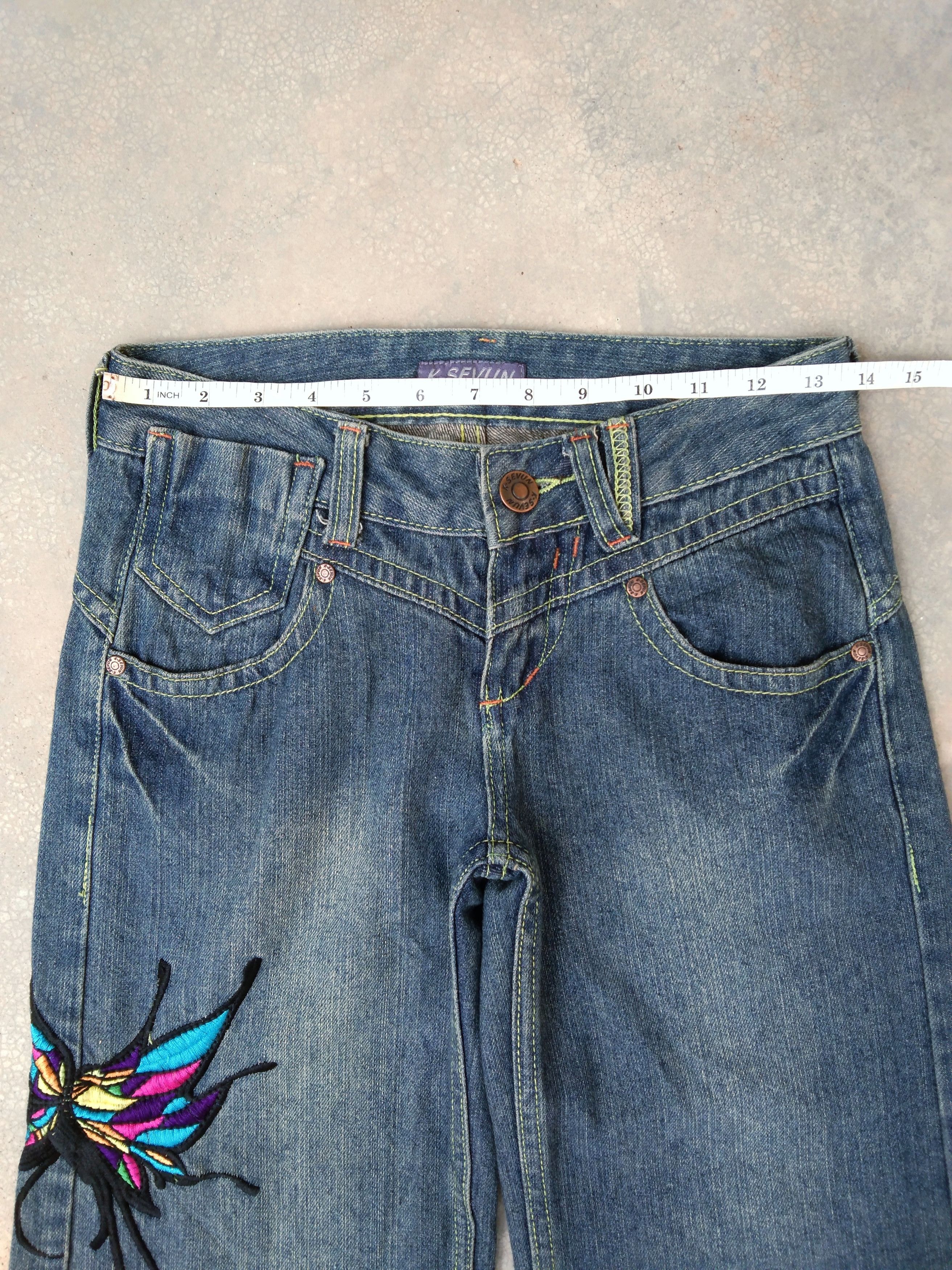 Japanese Brand Vintage K-Sevun Wide Leg Jeans 27x33 Size US 27 - 4 Thumbnail