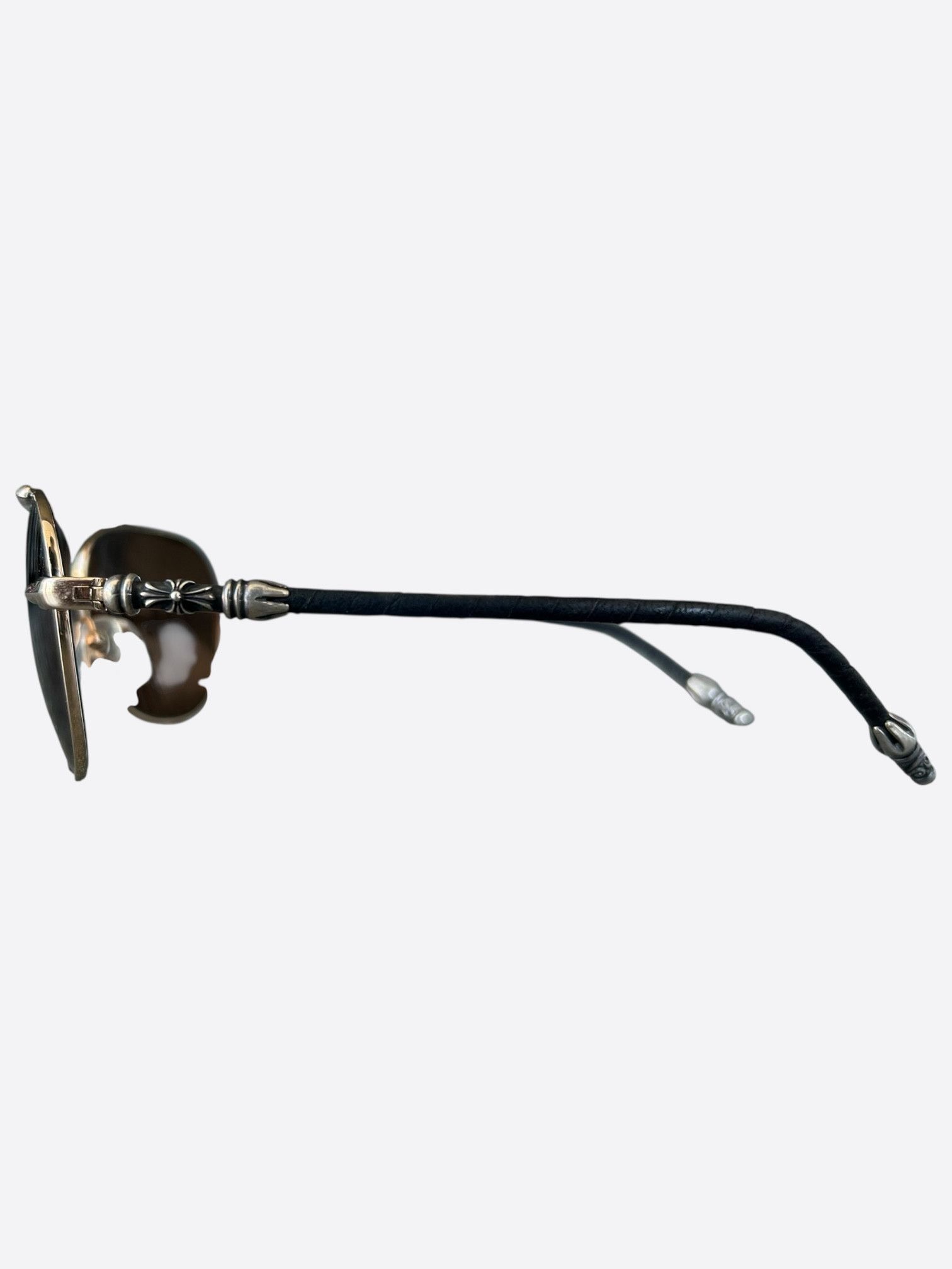 Chrome Hearts Chrome Hearts Silver Zelda Muncher Aviator Glasses Size ONE SIZE - 3 Thumbnail