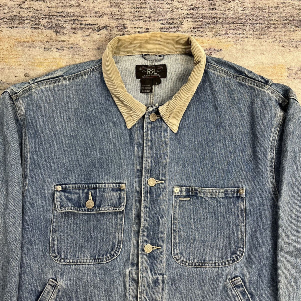 RRL Ralph Lauren Vintage 90s Rrl Ralph Lauren denim jacket Size US L / EU 52-54 / 3 - 3 Thumbnail