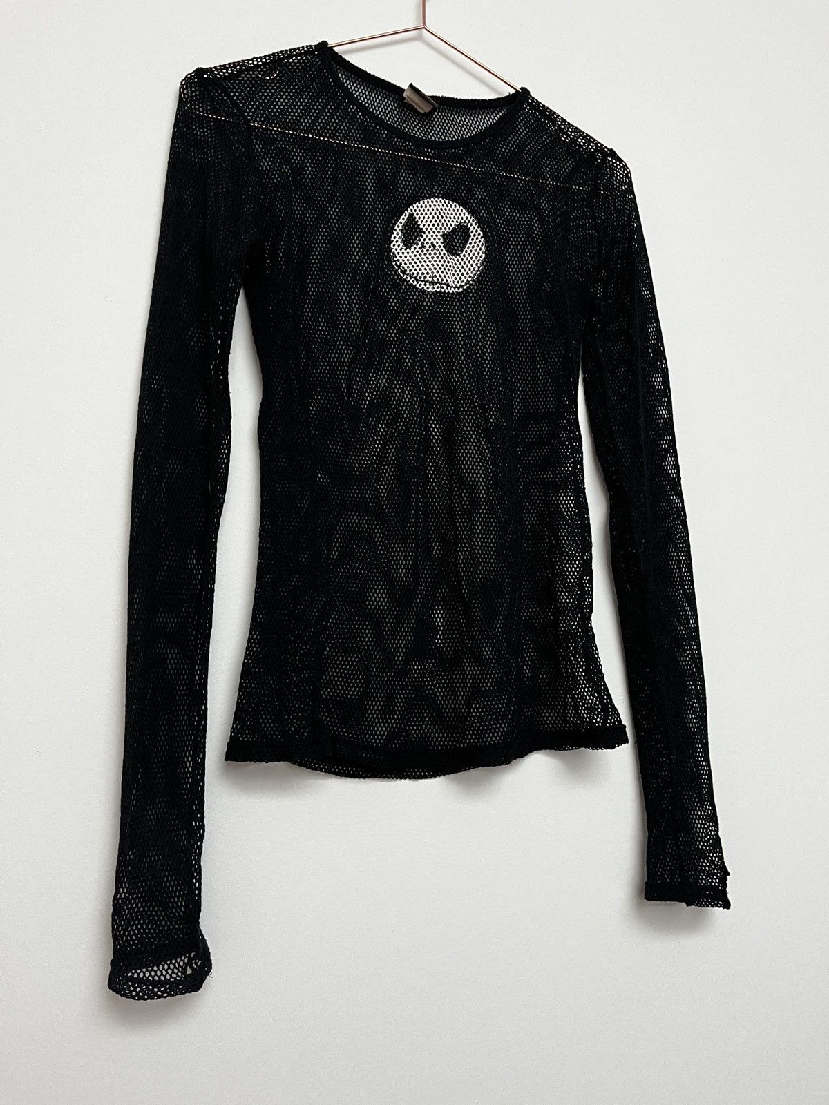 Vintage Vintage 90s Skull Mesh Long Sleeve Shirt (unisex) Size US M / EU 48-50 / 2 - 2 Thumbnail