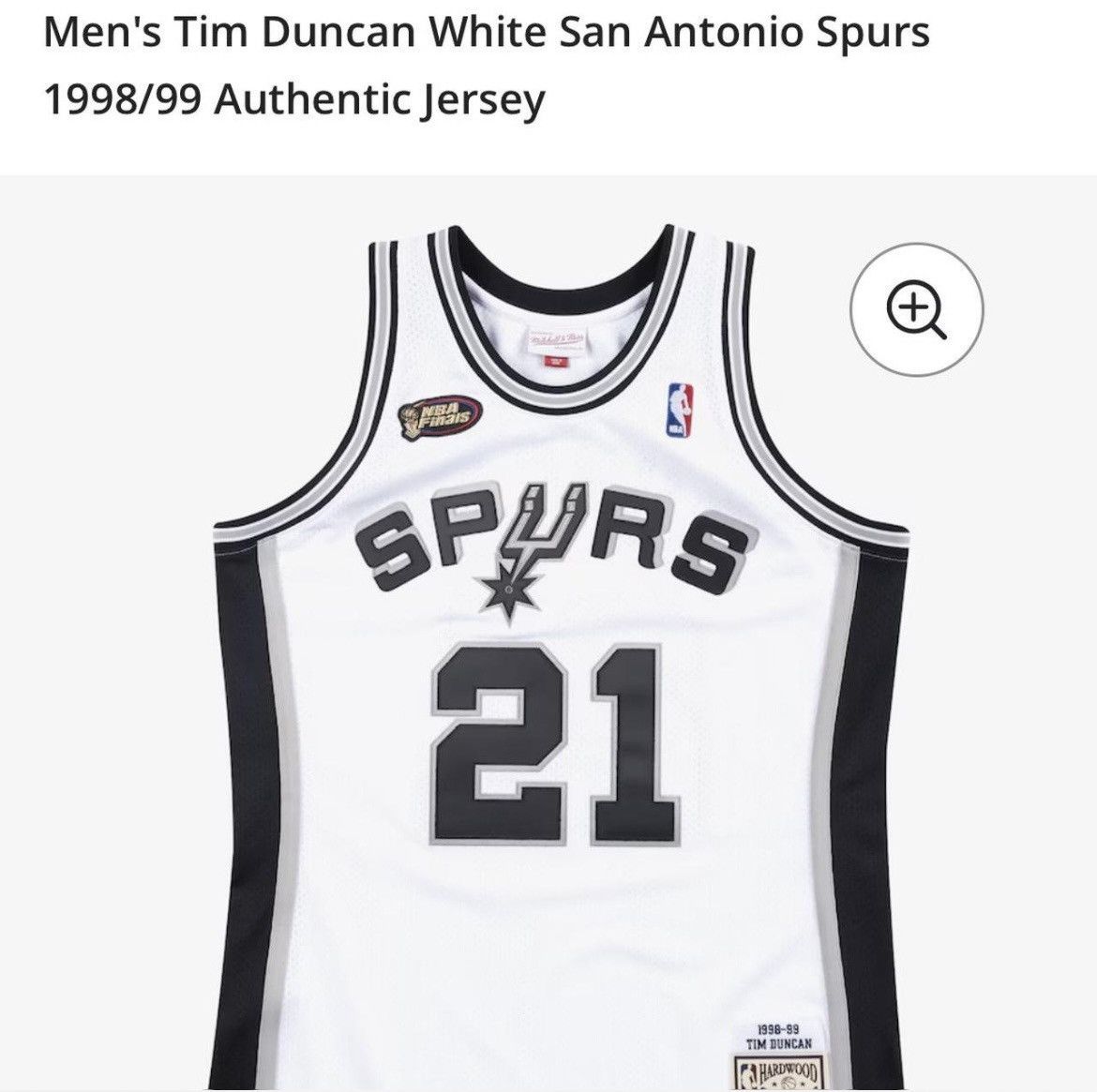 Mitchell & Ness × NBA Tim Duncan San Antonio Spurs 1998/99 Men’s Mitchell & Ness Size US S / EU 44-46 / 1 - 2 Thumbnail
