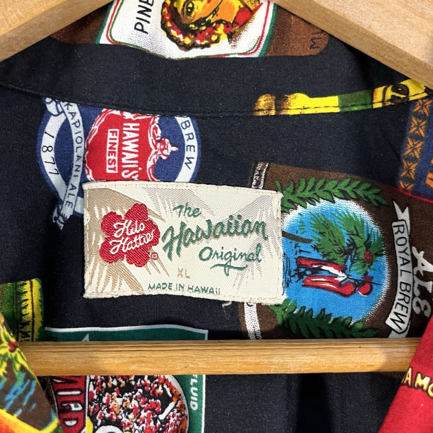 Hilo Hattie VINTAGE Hilo Hattie Shirt Mens XL Blue Hawaiian Camp Button Front Beer Palm Tropical Vtg Size US XL / EU 56 / 4 - 4 Thumbnail