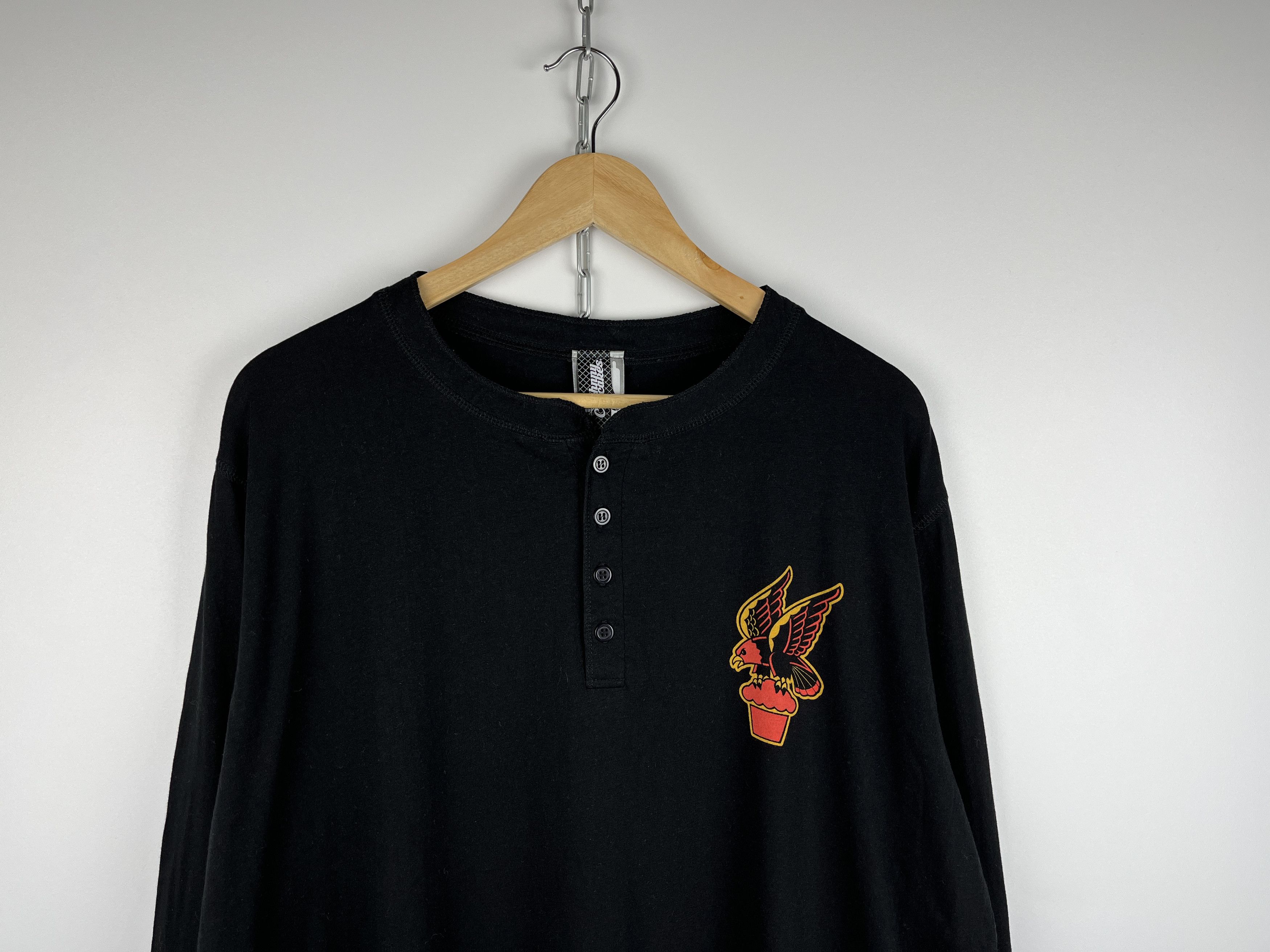 Johnny Cupcakes Johnny Cupcakes Eagle Cupcake Logo Henley Long Sleeve Size US XL / EU 56 / 4 - 3 Thumbnail