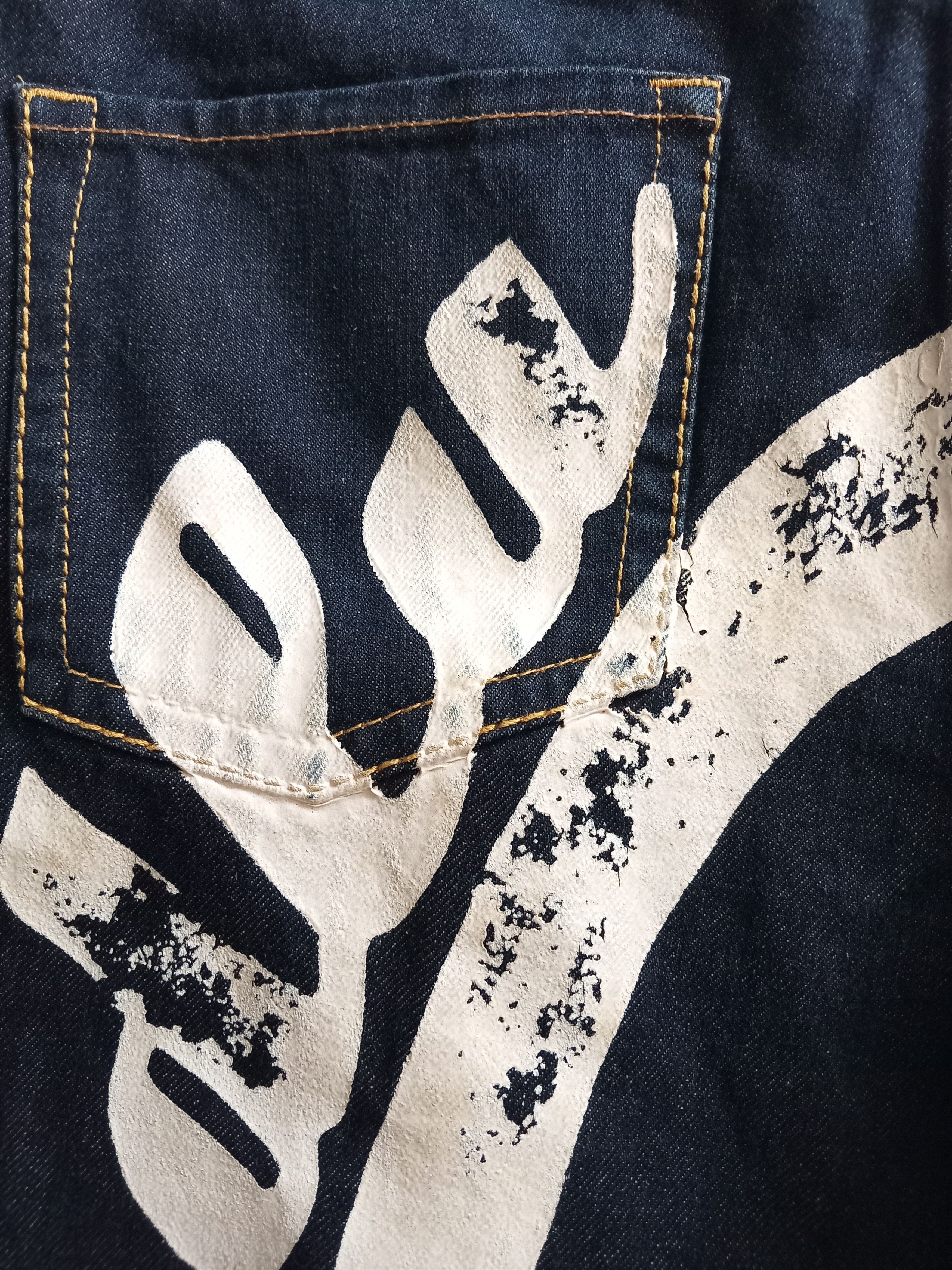 Japanese Brand Vintage💥CO&LU Selvedge Big Daicock Design Jeans Size US 32 / EU 48 - 12 Thumbnail