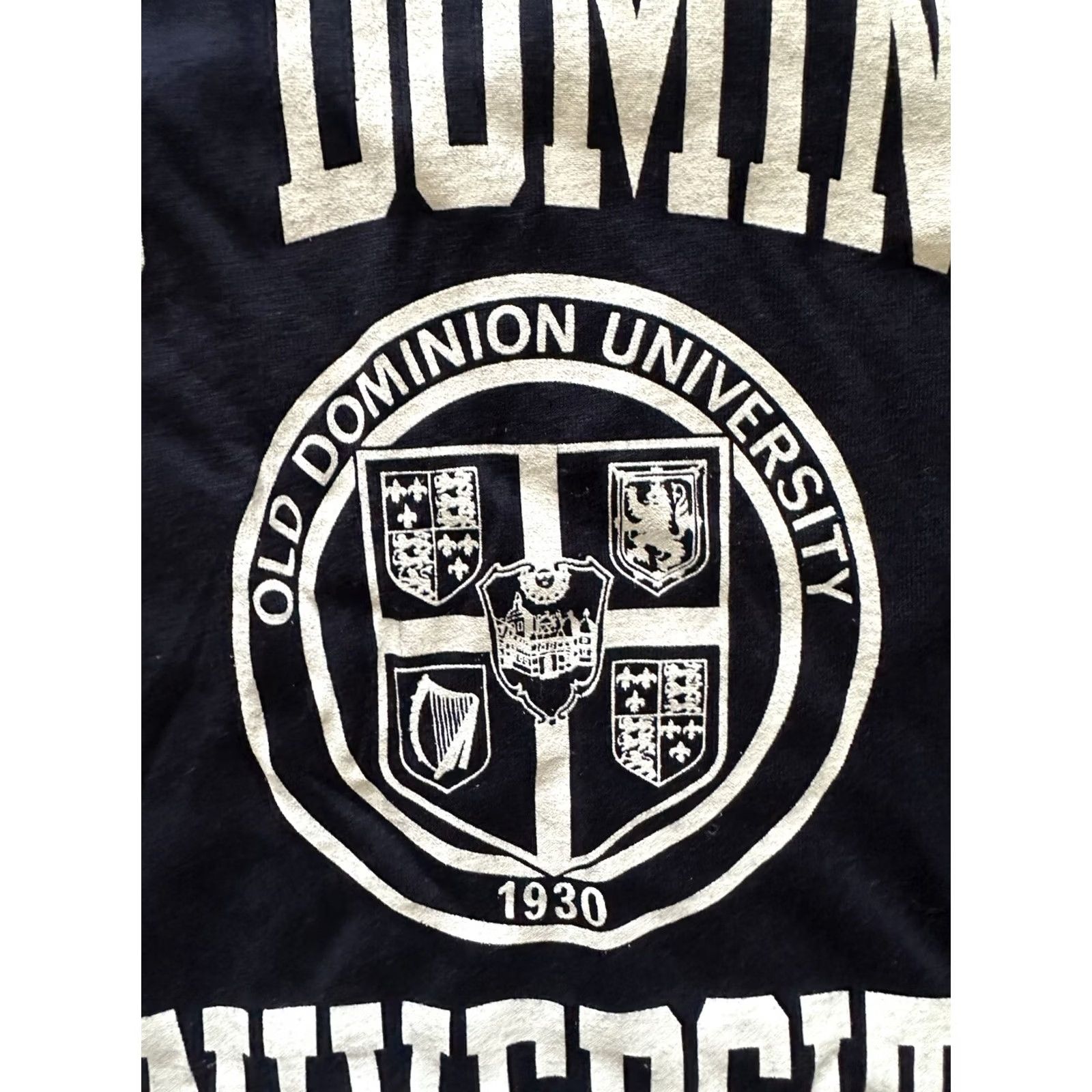 Champion VINTAGE Champion Old Dominion Mens XL Spell Out Short Sleeve T-Shirt Blue Size US XL / EU 56 / 4 - 3 Thumbnail