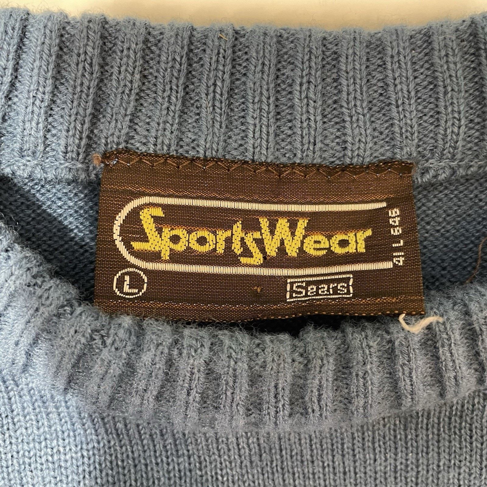 Sears VTG 70s Sears Sportswear Sweater Men’s L Blue Pullover Size US L / EU 52-54 / 3 - 5 Thumbnail