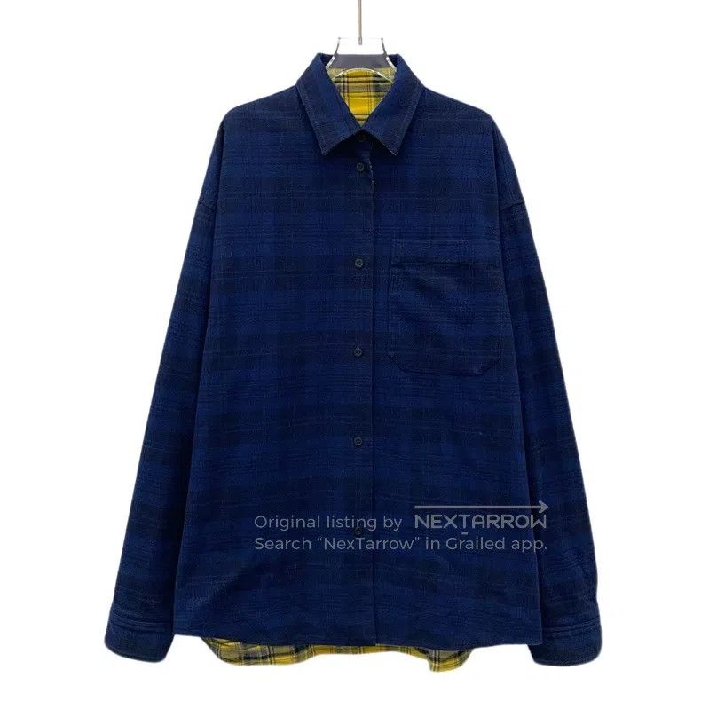 Balenciaga Balenciaga Color Block Plaid Cotton Collar Single Breasted Size US S / EU 44-46 / 1 - 3 Thumbnail