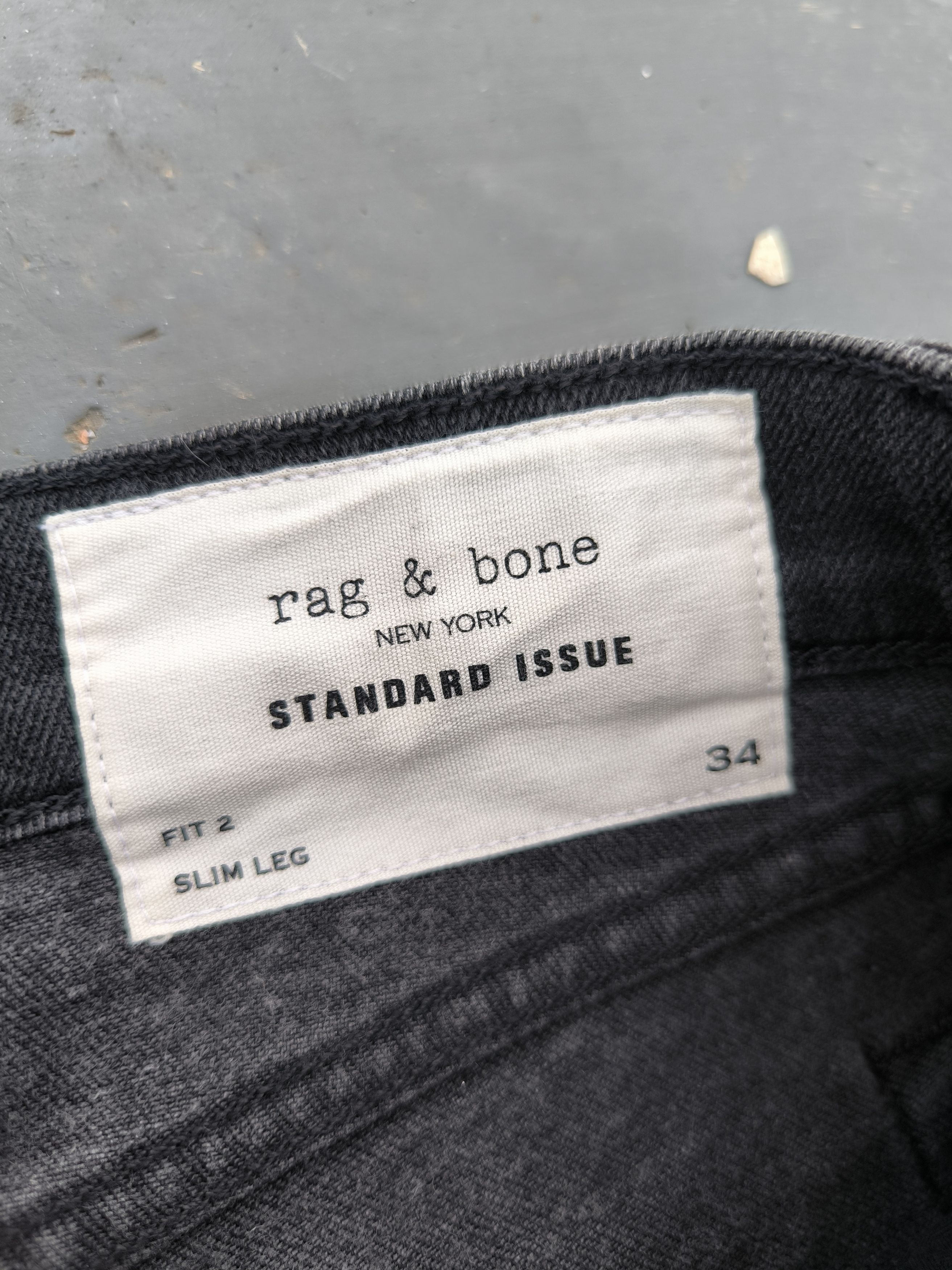 Rag & Bone Rag & bone black wash/rock slim leg fit 2 Size US 34 / EU 50 - 5 Thumbnail