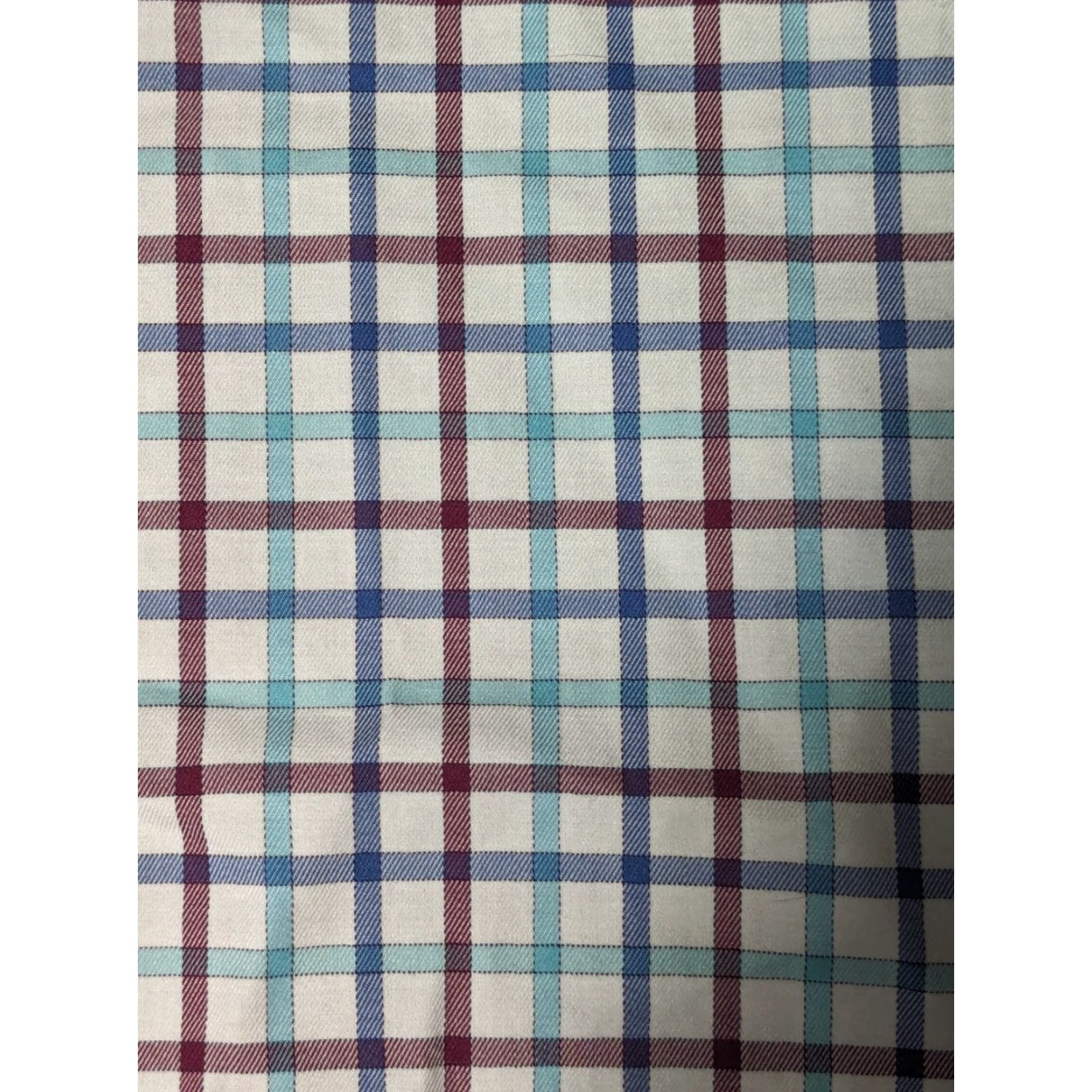Peter Millar PETER MILLAR Button-Up Shirt Men XL Blue Burgundy Plaid Cotton Stretch Pin-Button Down Collared Shirt Size US XL / EU 56 / 4 - 6 Thumbnail