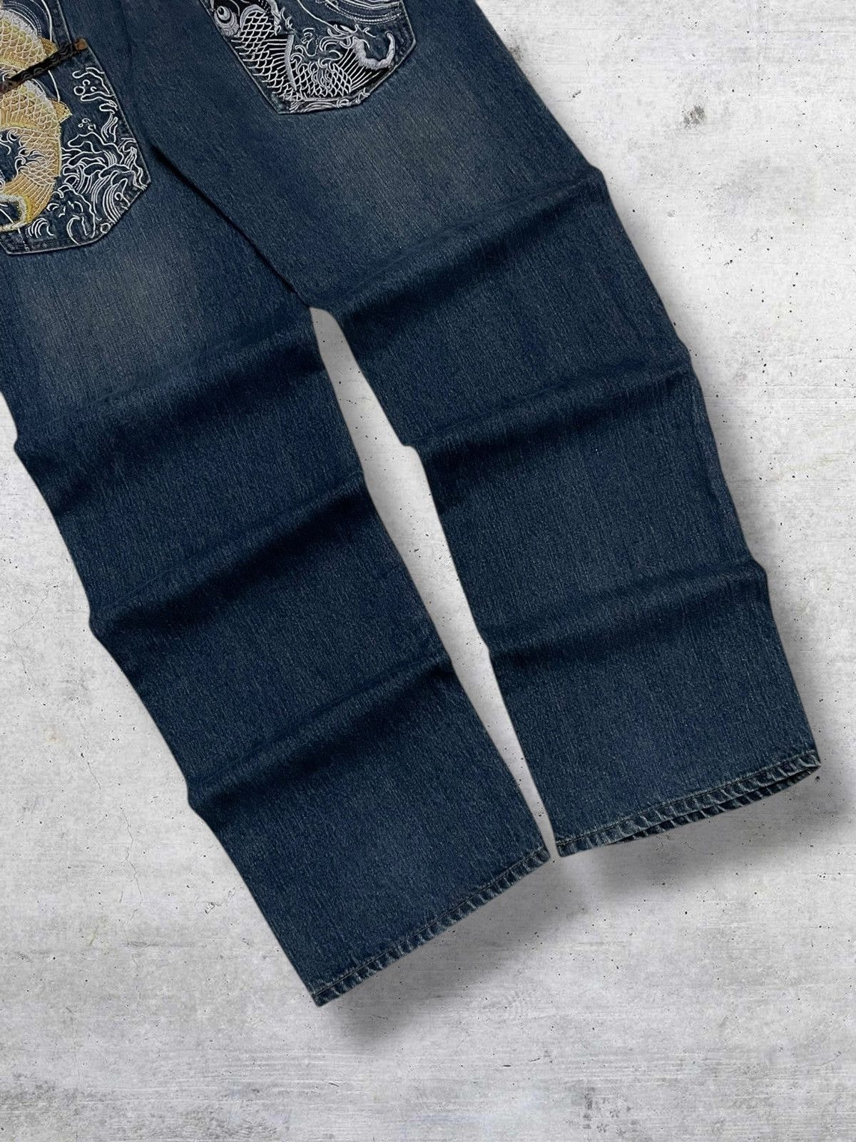 Japanese Brand VINTAGE KOI EMBROIDERED JAPAN DESIGNER KARAKURI TAMASHI 90S Size US 32 / EU 48 - 2 Thumbnail