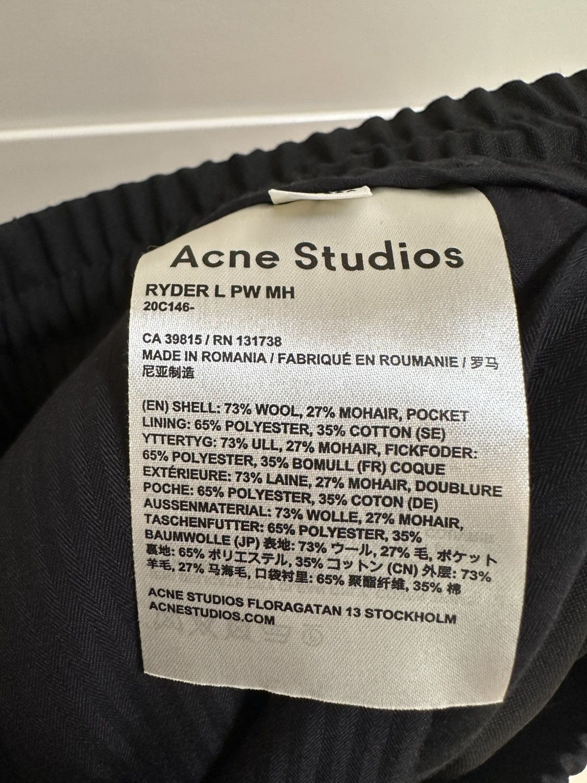Acne Studios Acne Studios Ryder L PW MH Pants Black Size US 30 / EU 46 - 5 Thumbnail