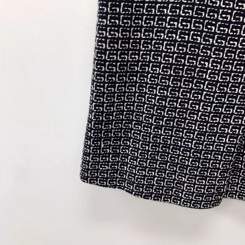 Gucci Gucci Black tip-patterned jacquard full-print wool skirt 25 Size 24" / US 00 / IT 34 - 4 Thumbnail