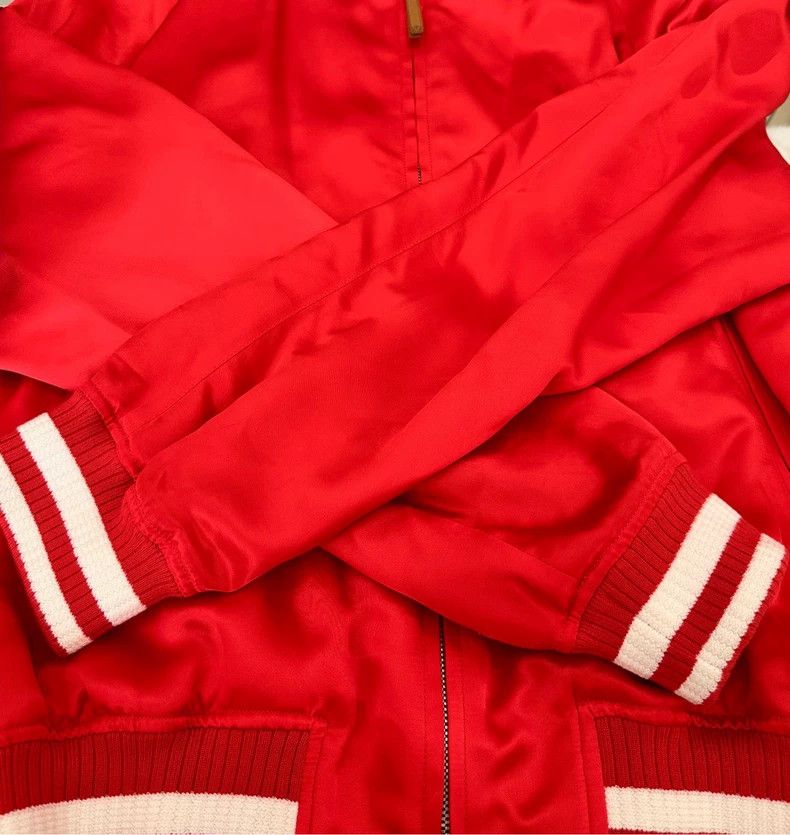 Louis Vuitton Louis Vuitton Red silk embroidered logo jacket 2501-Nextarr Size US M / EU 48-50 / 2 - 6 Thumbnail