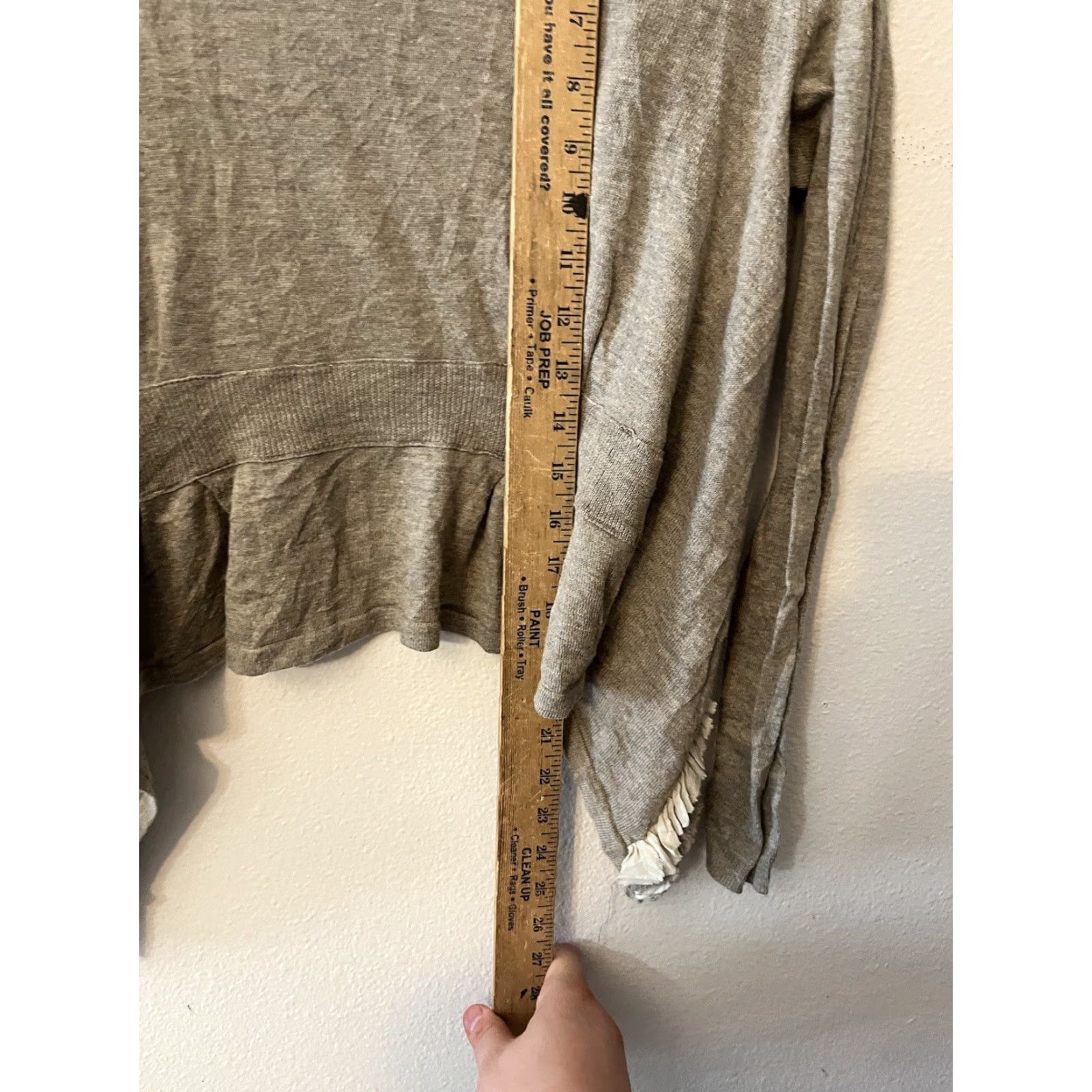 Banana Republic VINTAGE Banana Republic Cardigan Sweater Womens XS Brown Woven Ruffle Placket Size XS / US 0-2 / IT 36-38 - 5 Thumbnail