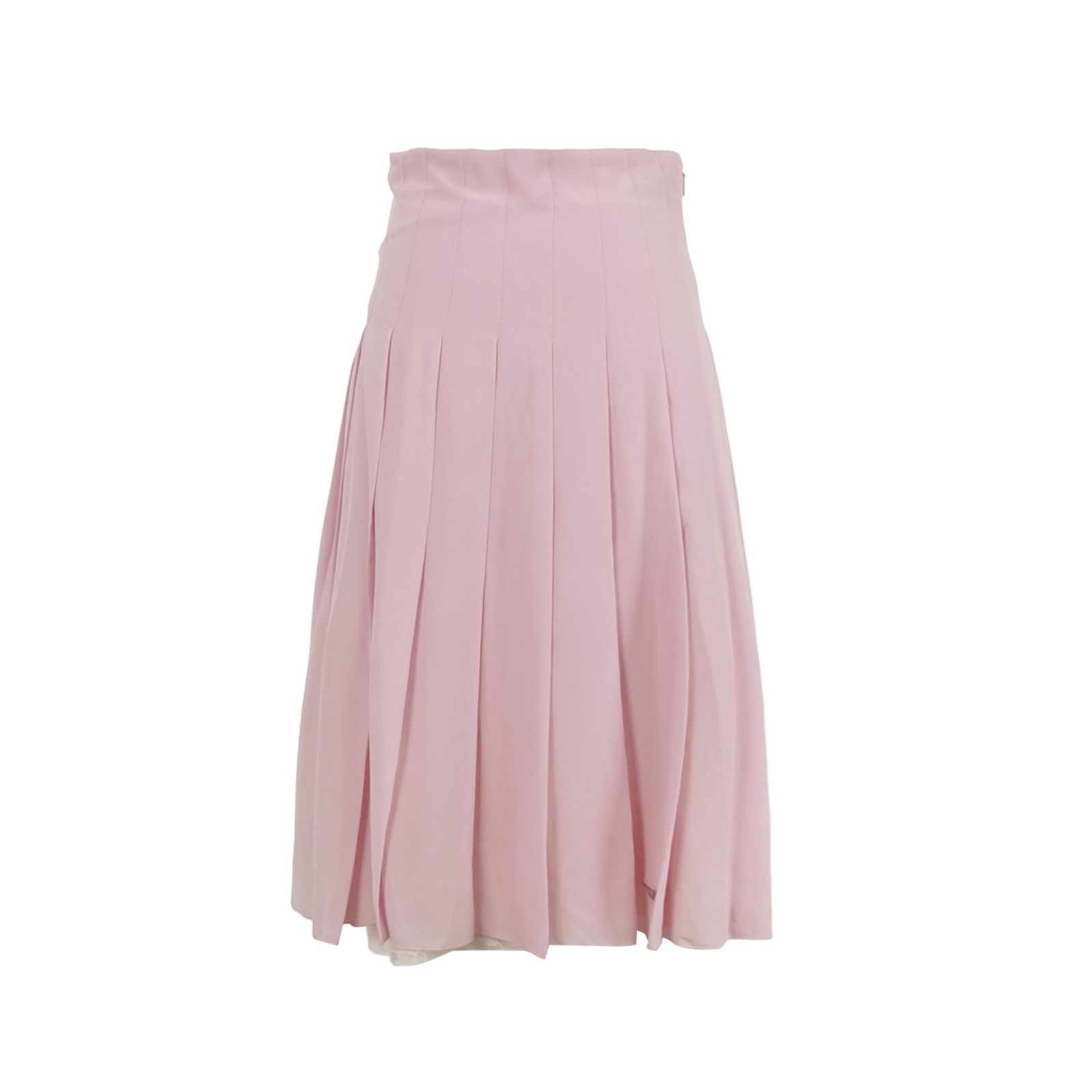 Prada Prada Pink Mulberry Silk Pleated Skirt - dmc Size 22" - 1 Thumbnail