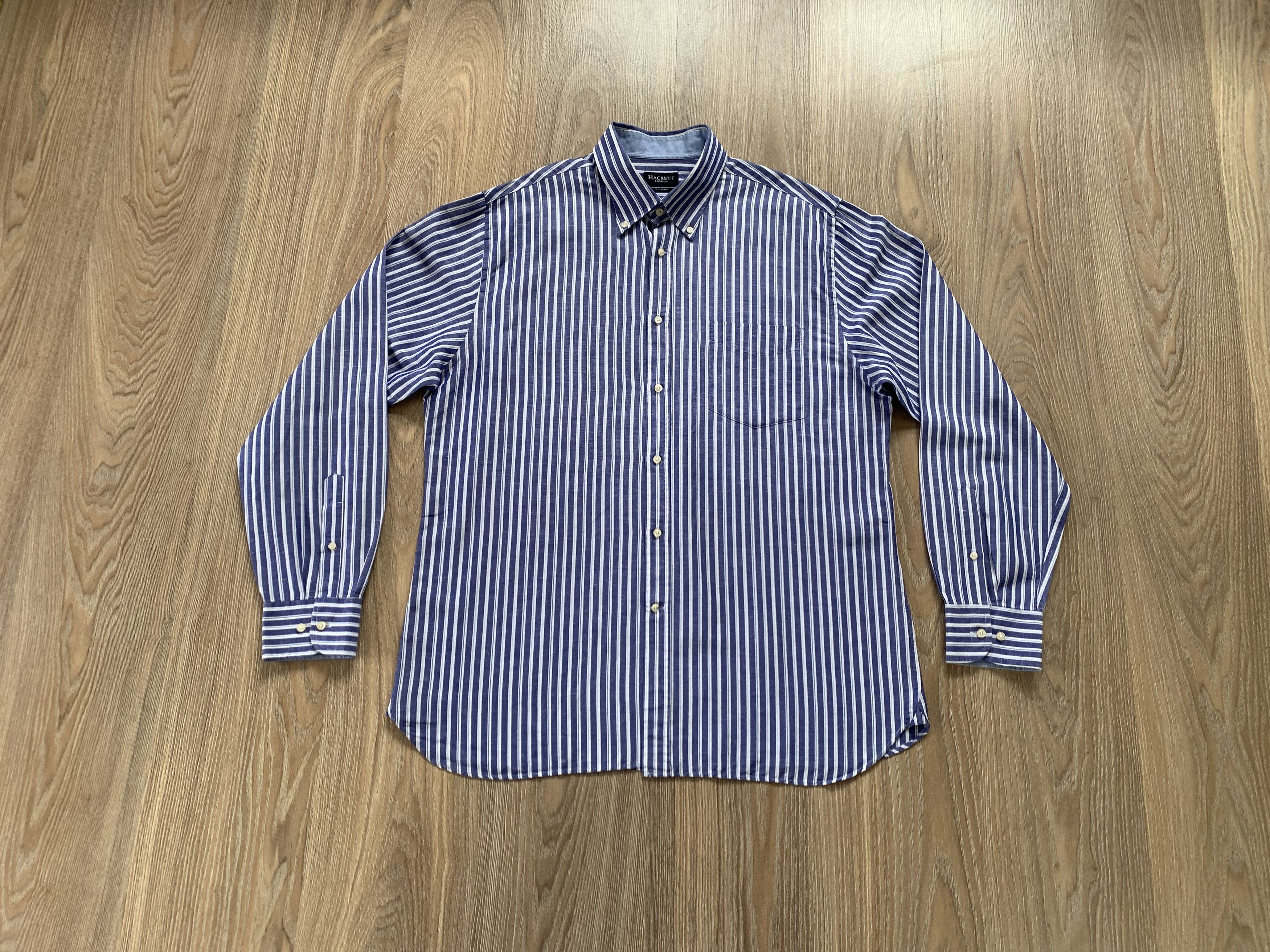 Hackett Hackett London Classic Stripe Long Sleeve Shirt Size US XXL / EU 58 / 5 - 9 Thumbnail