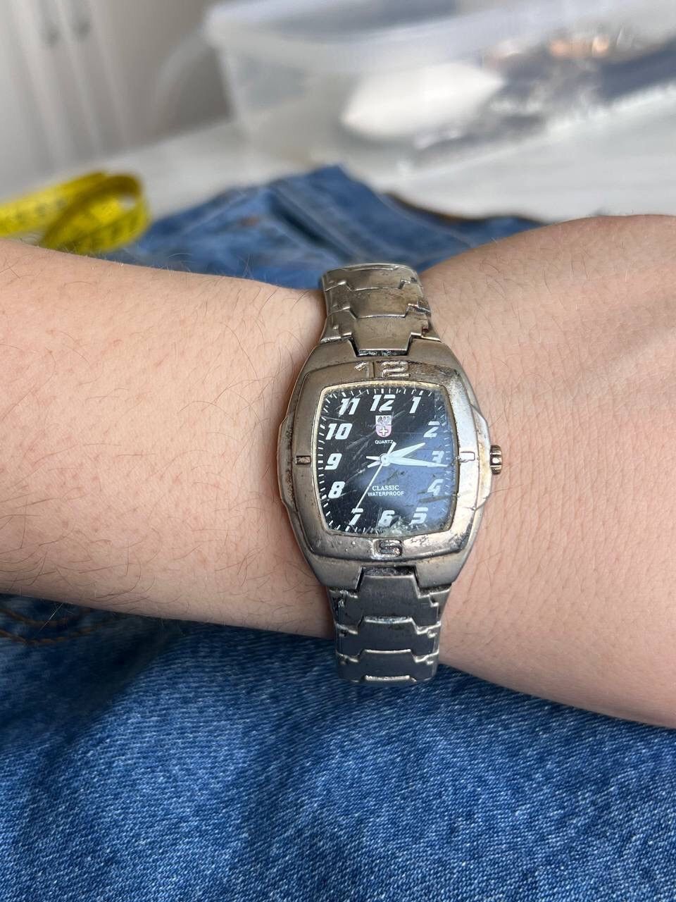 Japanese Brand × Vintage Vintage Swiss 4U futuristic Watch Steel Metal Bracelet Size ONE SIZE - 5 Thumbnail
