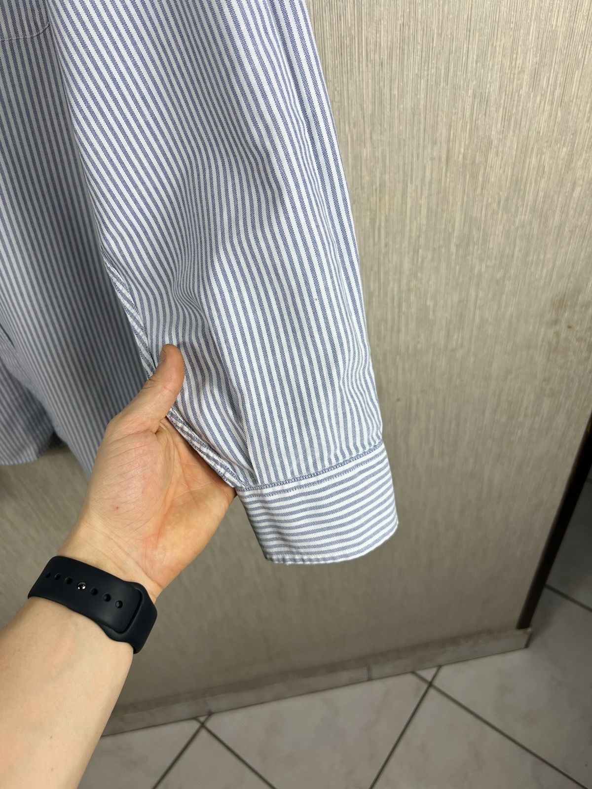 Burberry Vintage 90s Burberrys striped casual pocket logo shirt retro Size US L / EU 52-54 / 3 - 10 Thumbnail