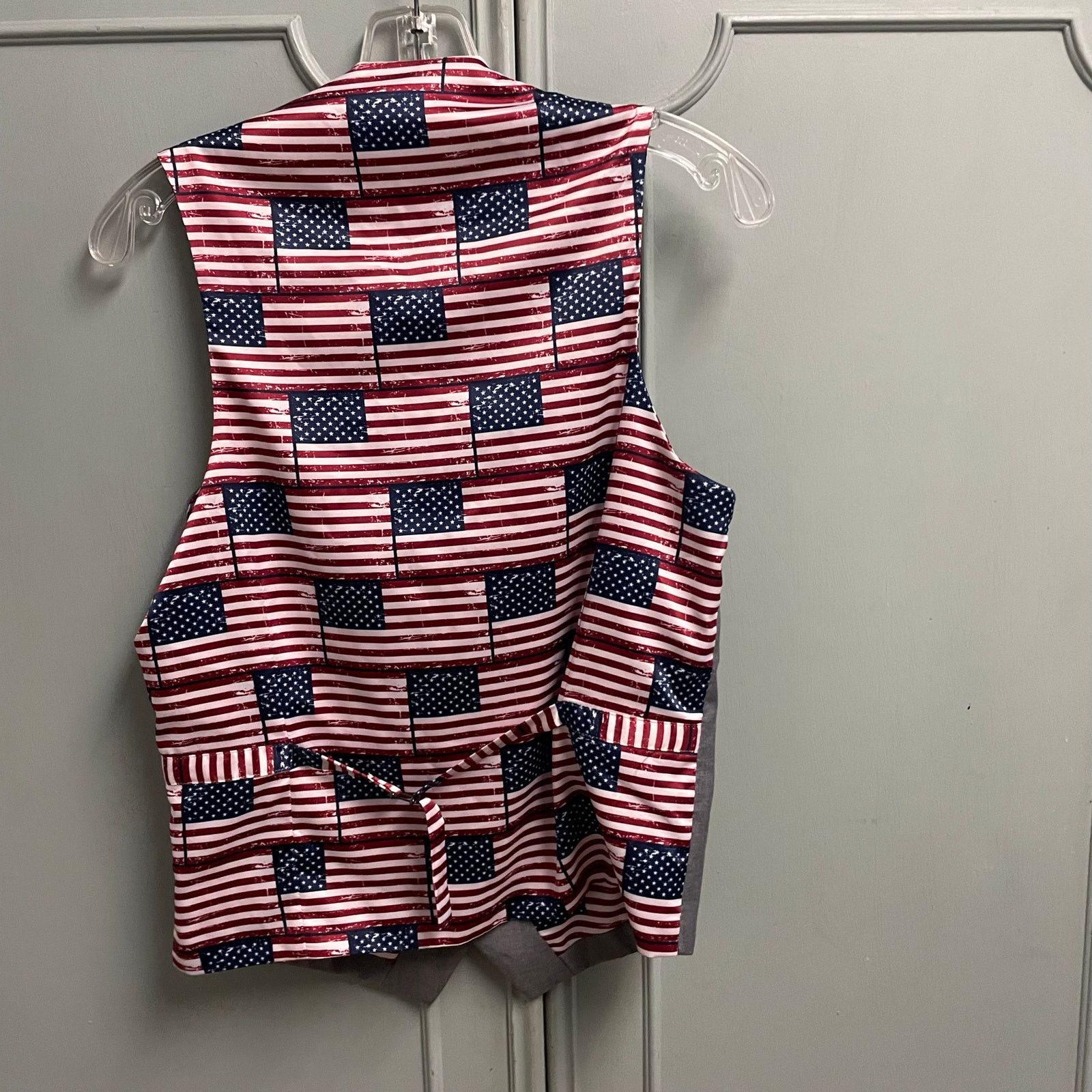 Joseph Abboud Joe Joseph Abboud Wool Vest American Flag Gray 34 Small Size 34S - 2 Thumbnail