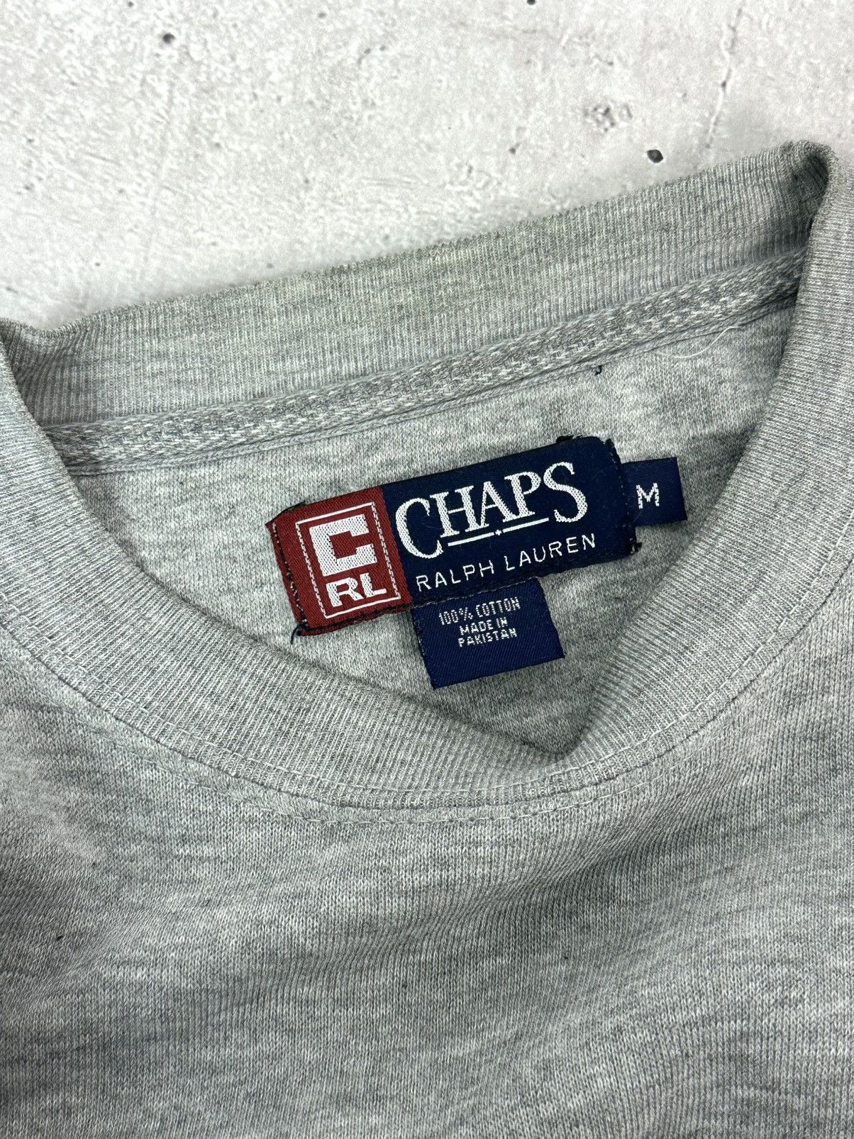 Chaps Ralph Lauren Vintage Ralph Lauren Chaps Logo Grey Cotton Sweatshirt Size US M / EU 48-50 / 2 - 8 Thumbnail
