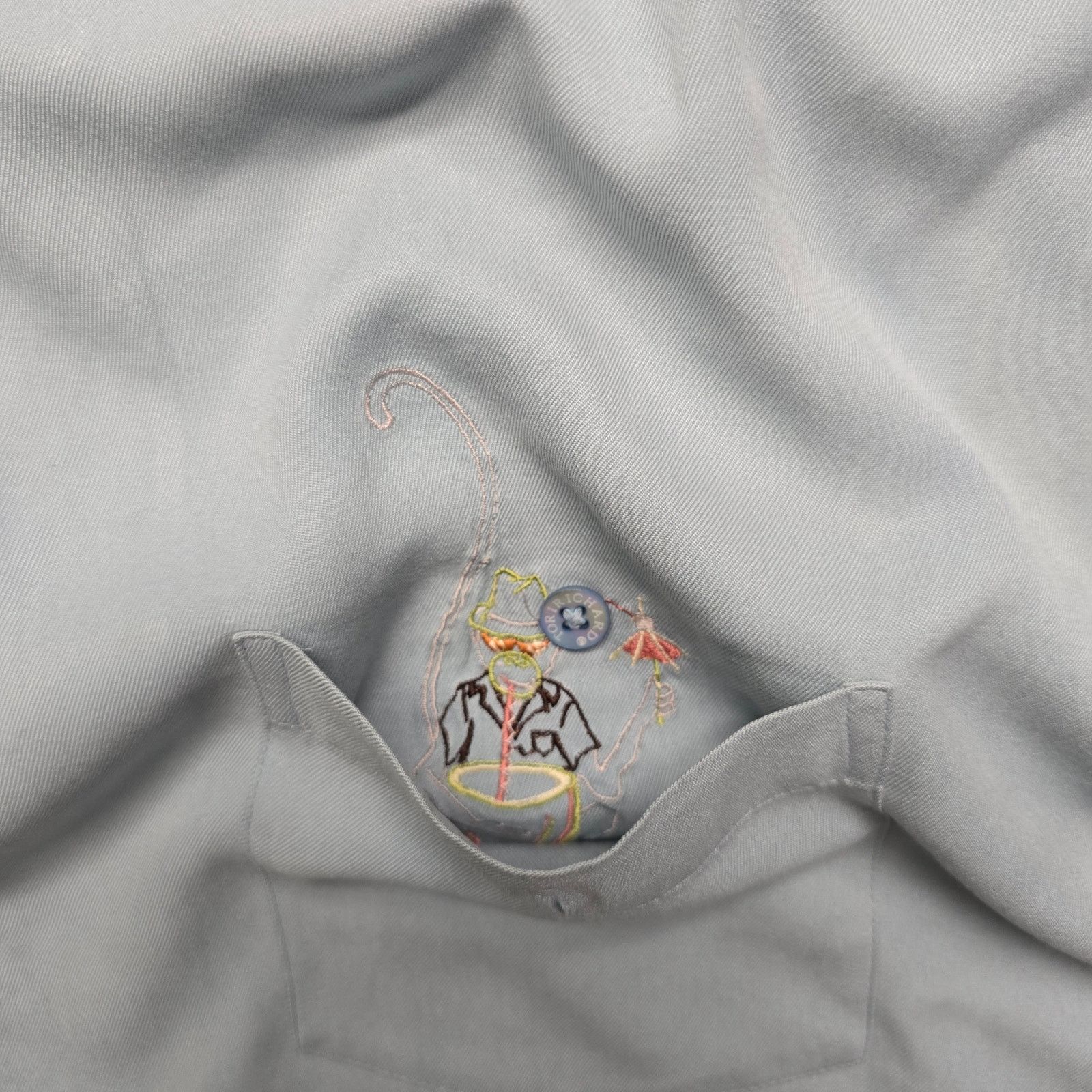 Vintage Tori Richard 100% Silk Blue XL Jazz Monkey Embroidery Shirt Size US XL / EU 56 / 4 - 9 Thumbnail