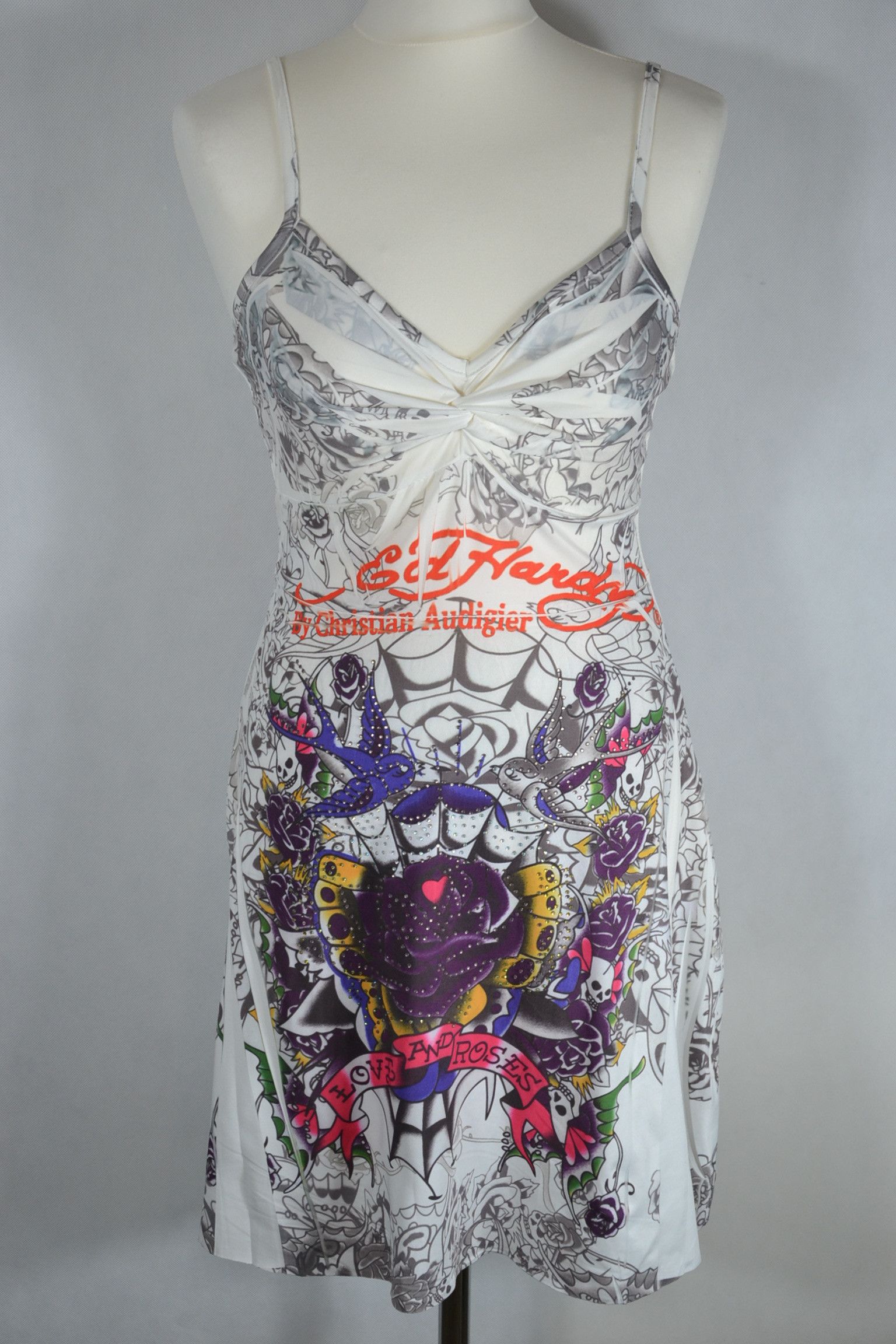 Christian Audigier Ed Hardy & Christian Audigier Mini Dress Vintage Print Rare Size M / US 6-8 / IT 42-44 - 1 Thumbnail
