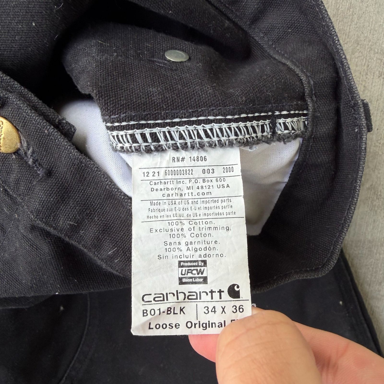 Carhartt × Vintage Carhartt black double knee work wear carpenter pants Size US 34 / EU 50 - 7 Thumbnail