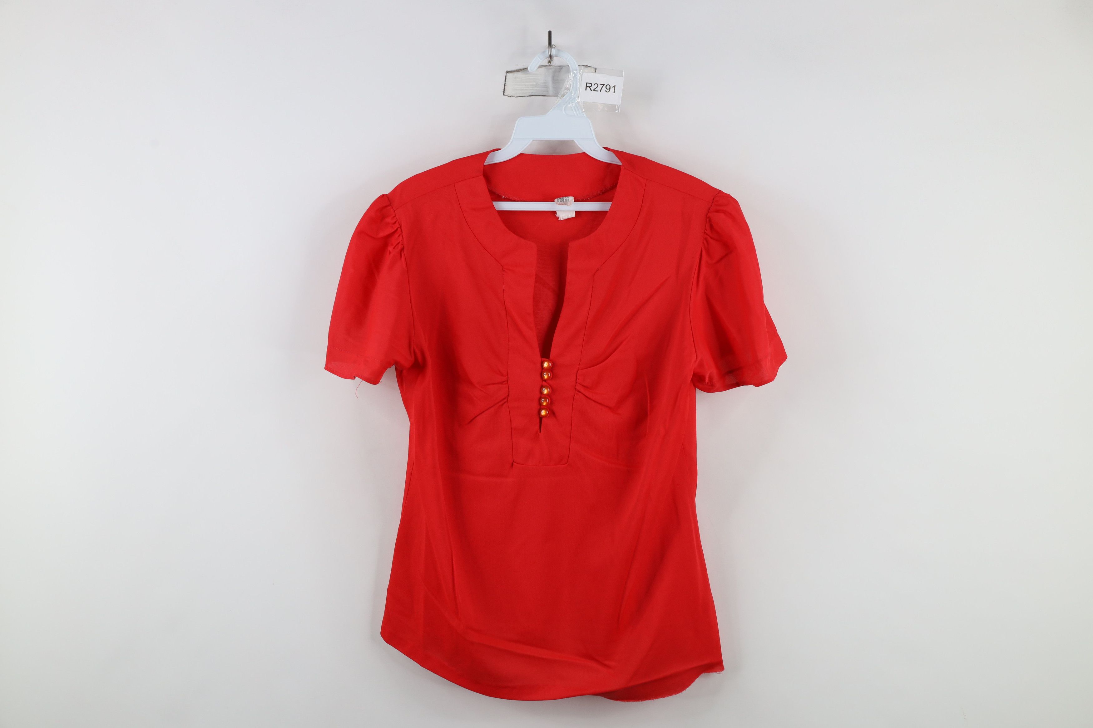Vintage Vintage 70s Streetwear Baby Doll Short Sleeve Henley Shirt Size L / US 10 / IT 46 - 1 Thumbnail