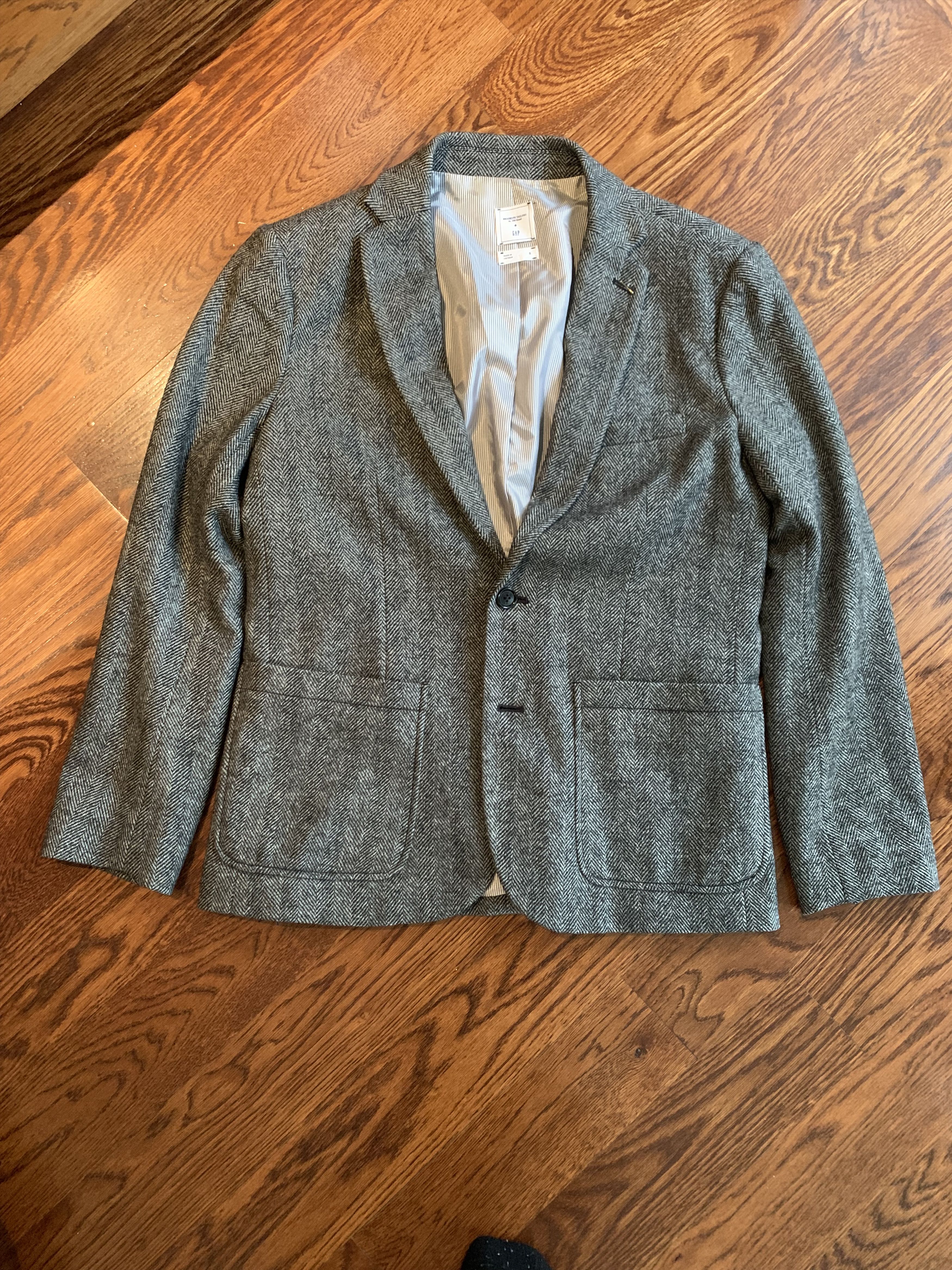 Brooklyn Tailors × Gap Herringbone Tweed Blazer Size 34S - 2 Thumbnail