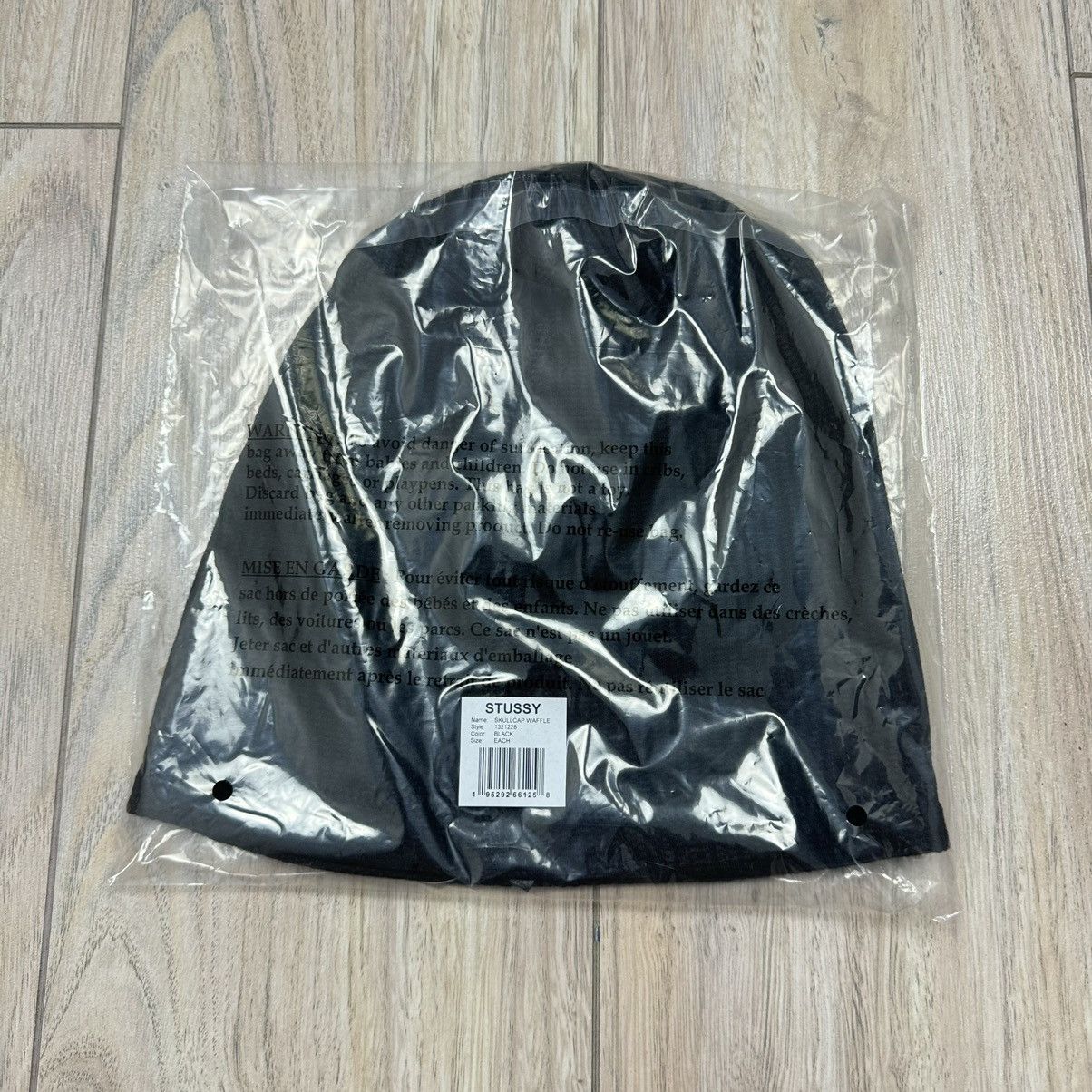Stussy Skullcap Waffle Beanie Black Deadstock