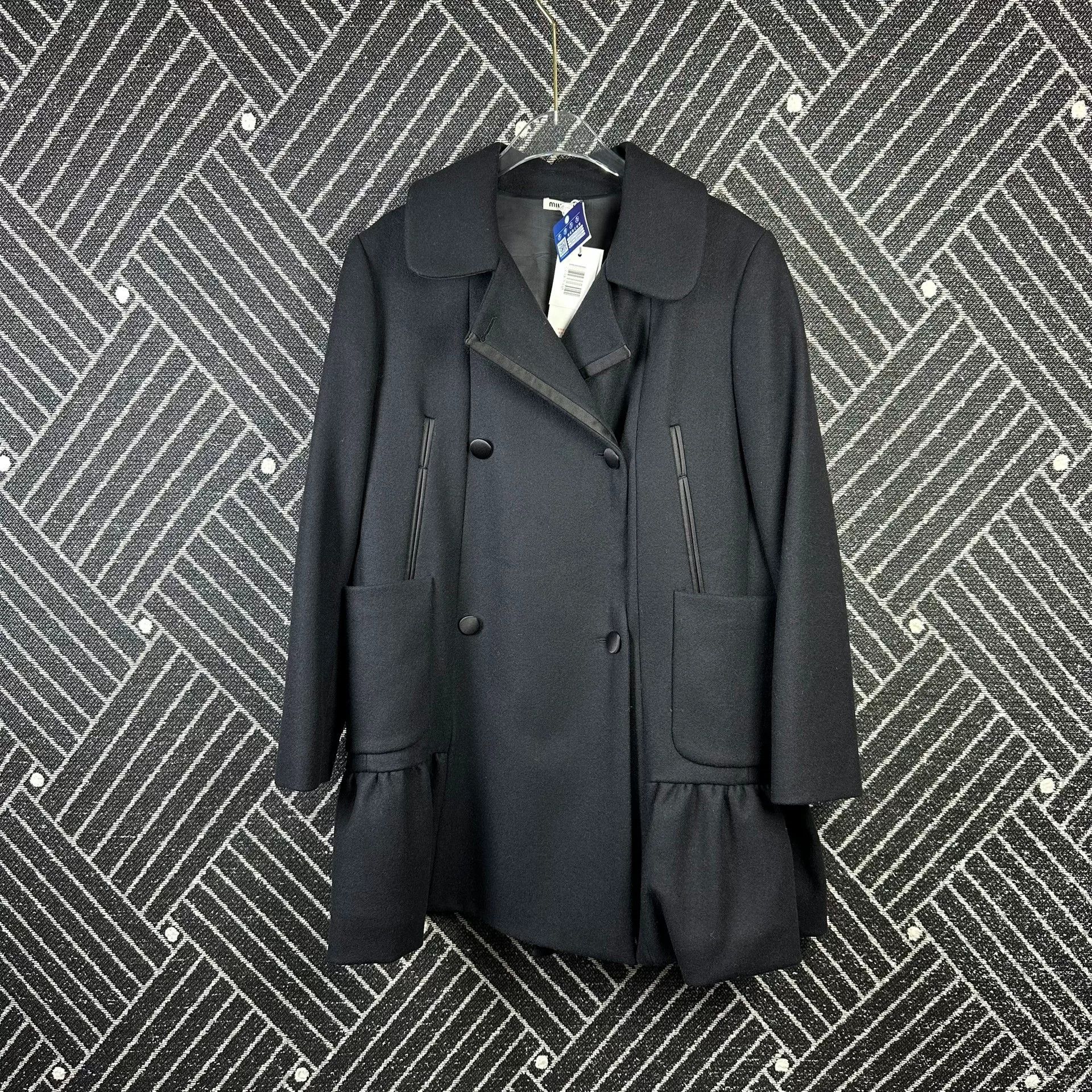 Miu Miu Miu Miu Ruffled Wool Coat Size M / US 6-8 / IT 42-44 - 1 Thumbnail