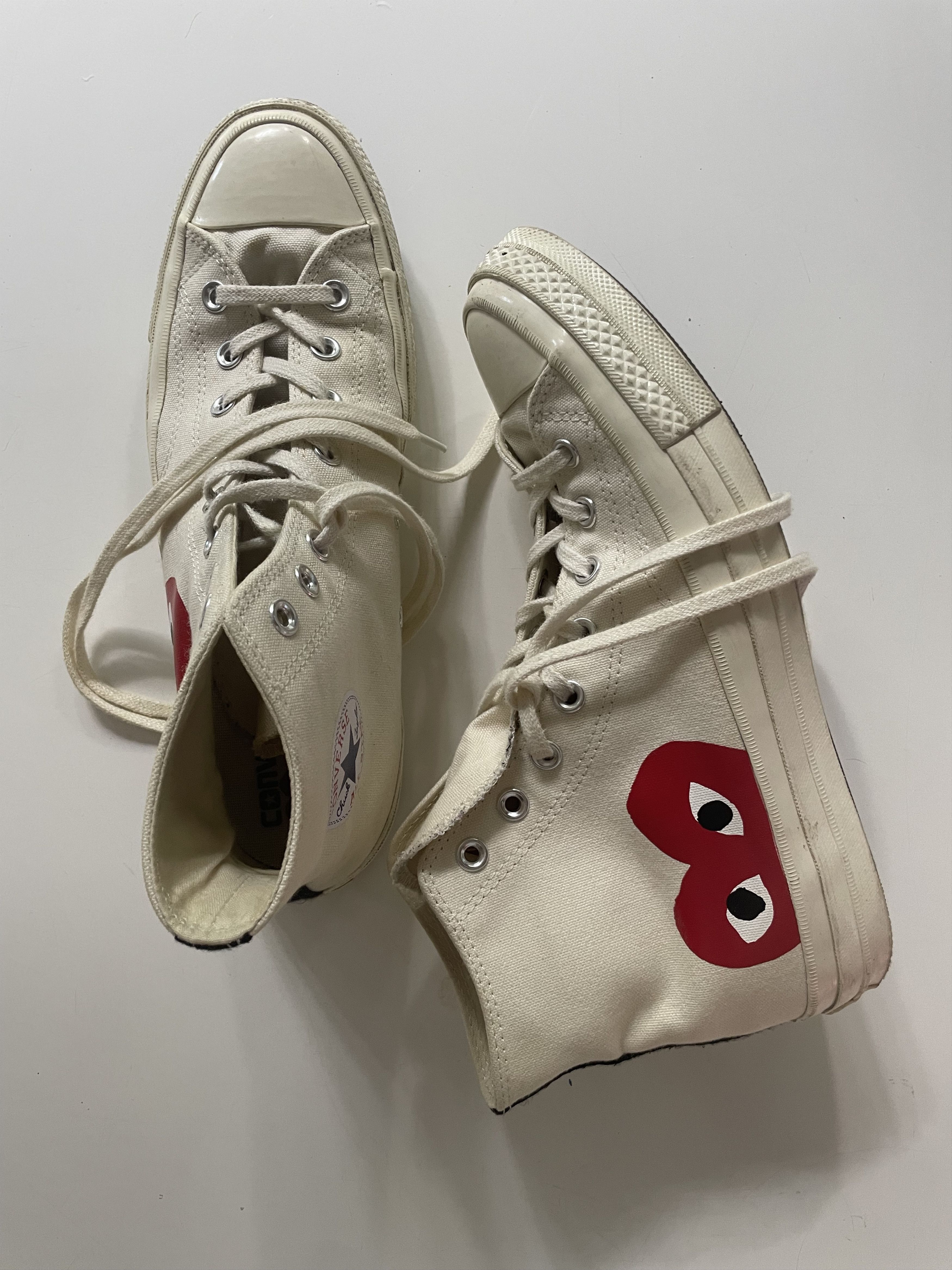 Comme des Garcons × Converse 💥💥 CONVERSE Chuck Taylor All Star 70 Hi - CDG PLAY White Size US 10 / EU 43 - 1 Thumbnail