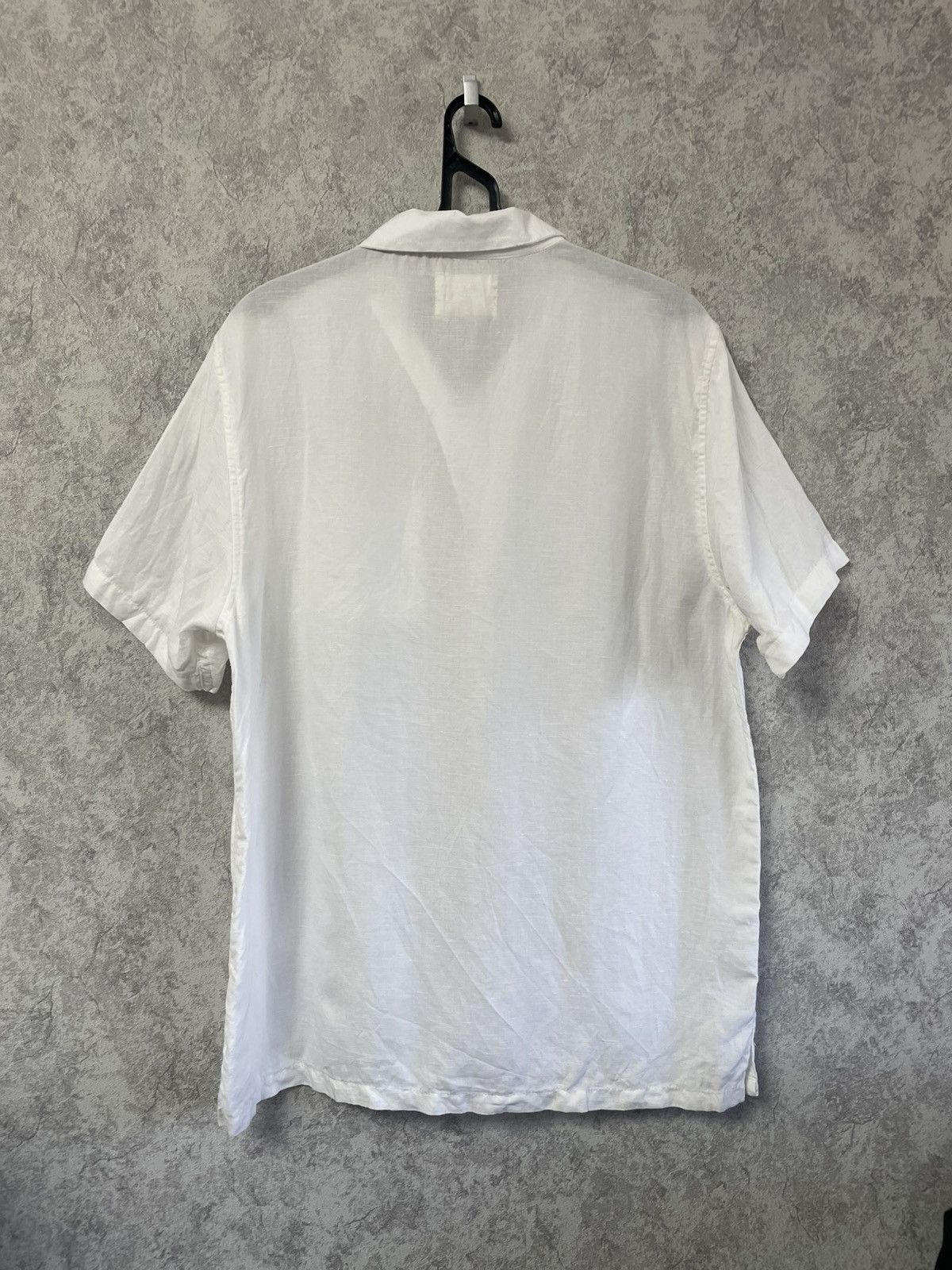 Folk Folk Linen White Basic Short Sleeve Shirt Button Up Size US L / EU 52-54 / 3 - 12 Thumbnail
