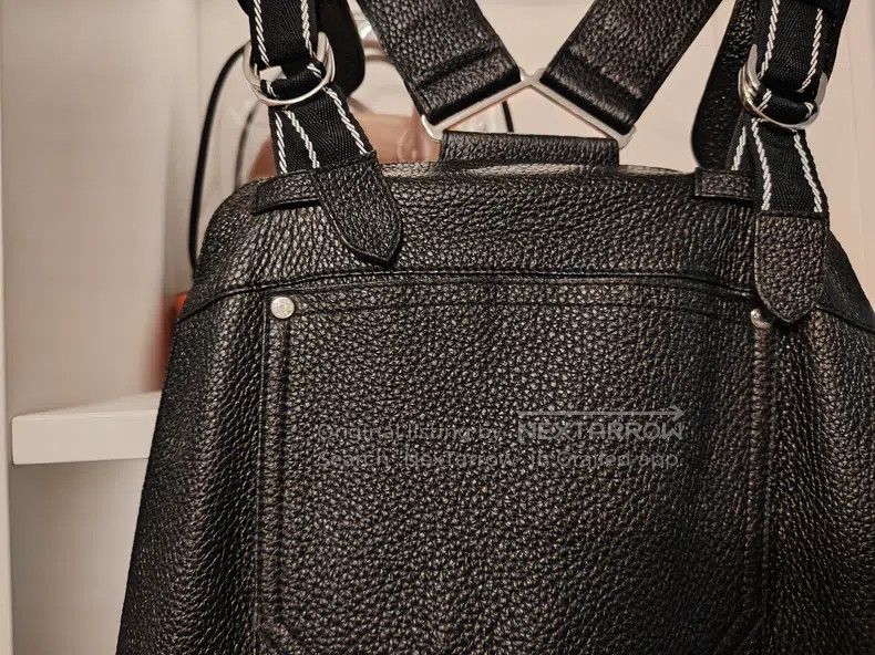 Hermes Hermes Black Leather Shorts with Suspender Size 42" / US 20 - 4 Thumbnail