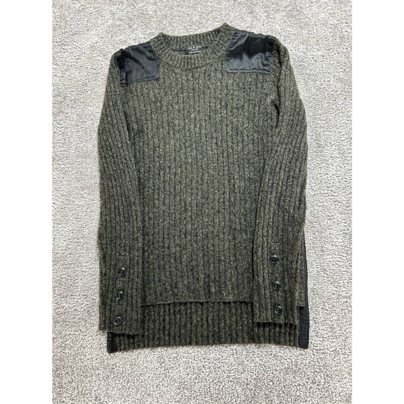 Rag & Bone Rag And Bone New York Sweater Womens XS Gray Cashmere Crew Neck High Low Hem Sweater Pullover Casual Womens XS Grey Cashmere Crew Neck Rag & Bone Size XS / US 0-2 / IT 36-38 - 2 Thumbnail