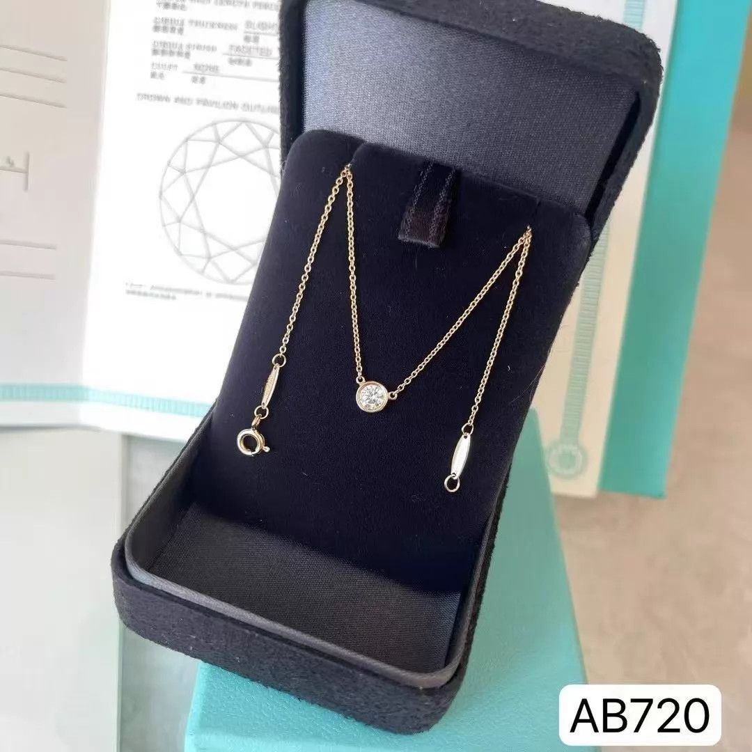 Tiffany & Co. Tiffany Bubble 18K RG 0.3ct Diamond VVS2 F Color 41cm New Size ONE SIZE - 5 Thumbnail
