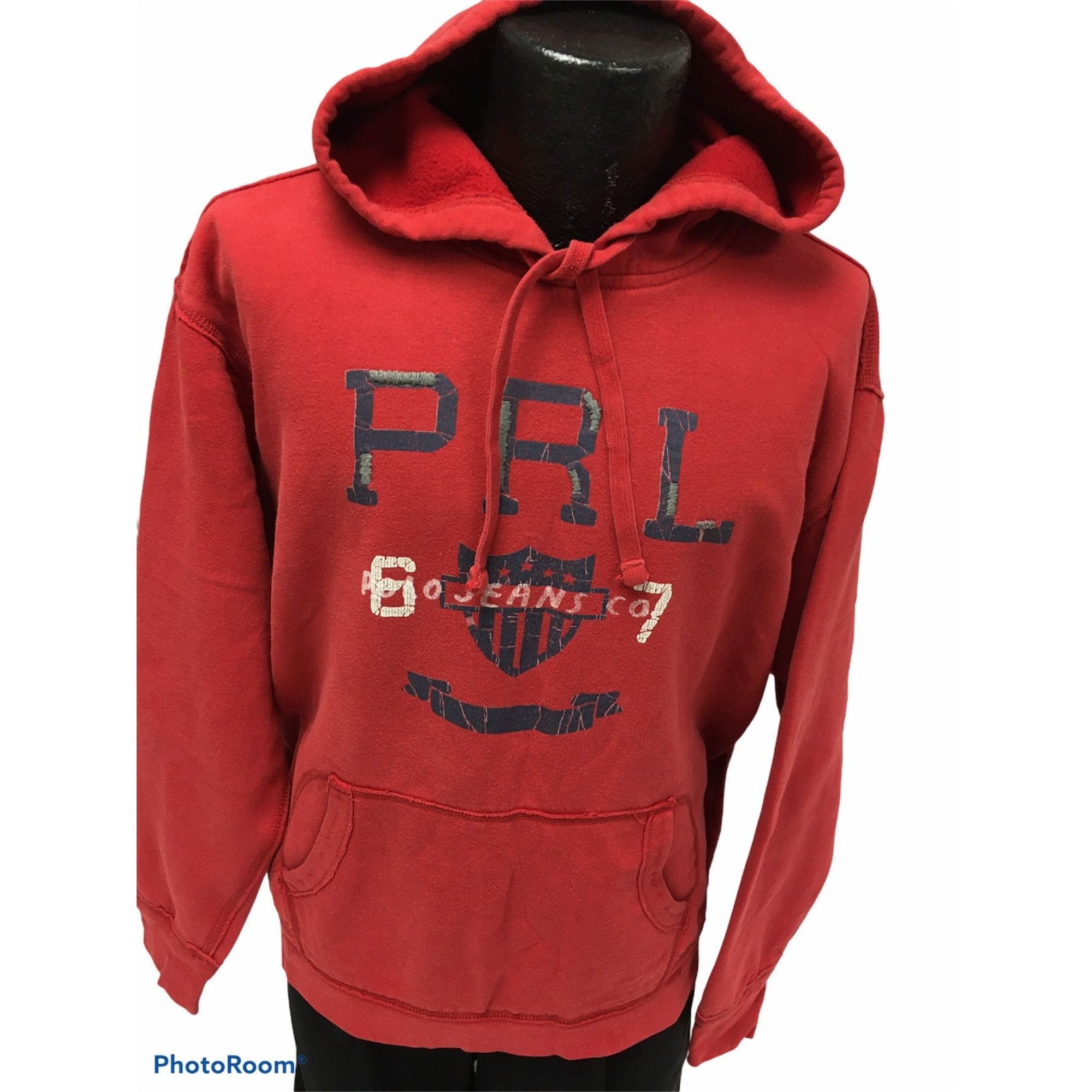 Polo Ralph Lauren Vtg Ralph Lauren Red SPELLOUT Polo Jeans PRL 67 sweatshirt Size US L / EU 52-54 / 3 - 1 Thumbnail