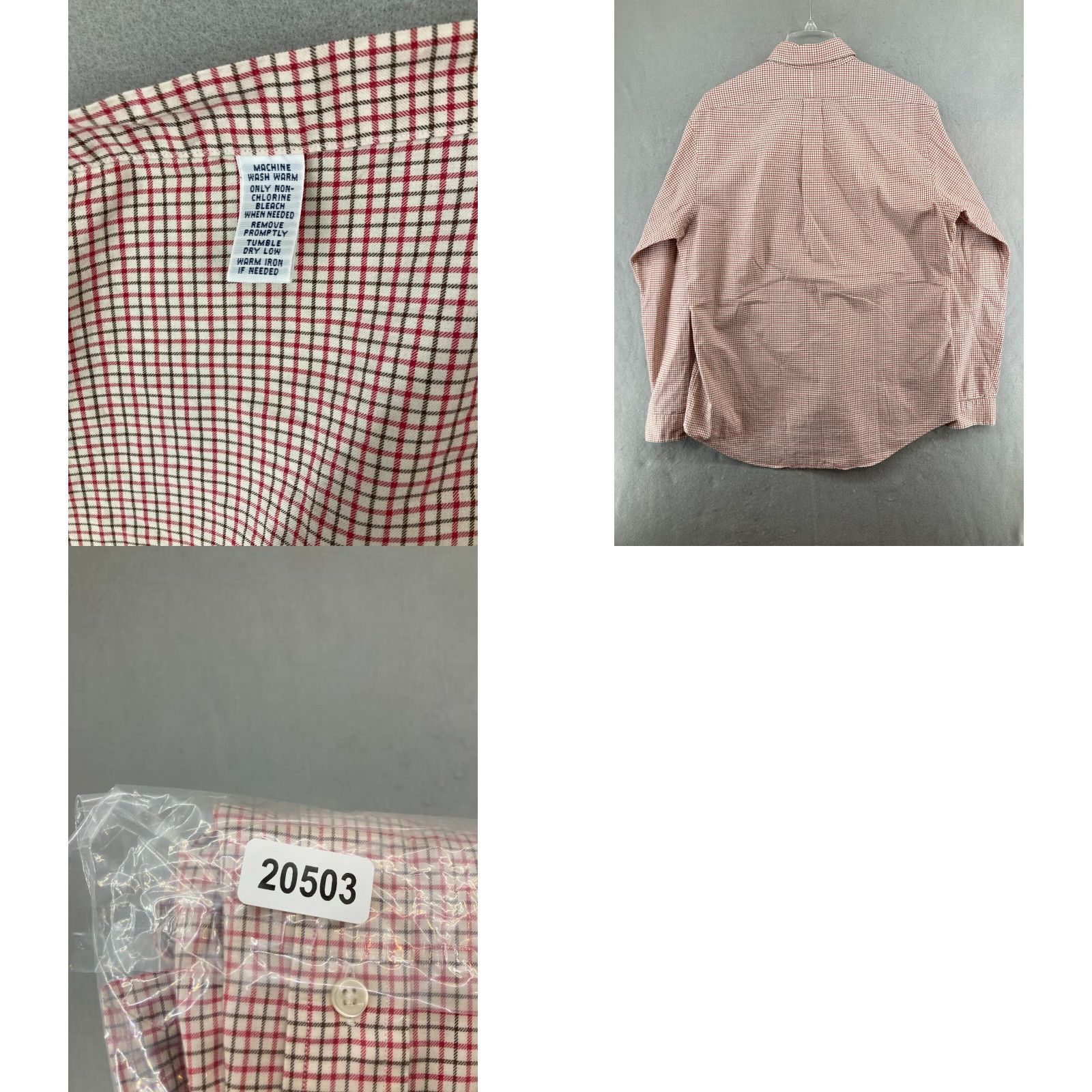 Ralph Lauren Ralph Lauren Mens Shirt Large Blue Check Cotton Button-Up- Shirt? Size US L / EU 52-54 / 3 - 8 Thumbnail