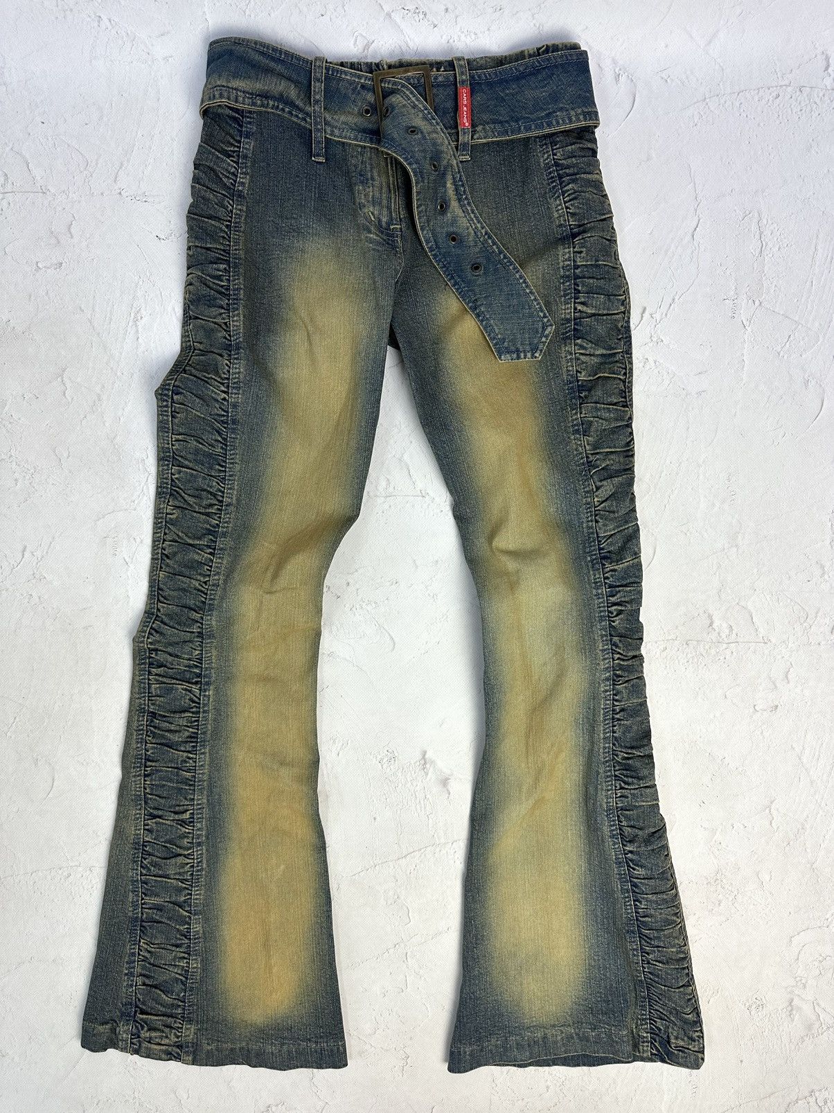 Beauty Beast × If Six Was Nine × Vintage Vintage Washed Pleated Belted Jeans Size 28" / US 6 / IT 42 - 1 Thumbnail